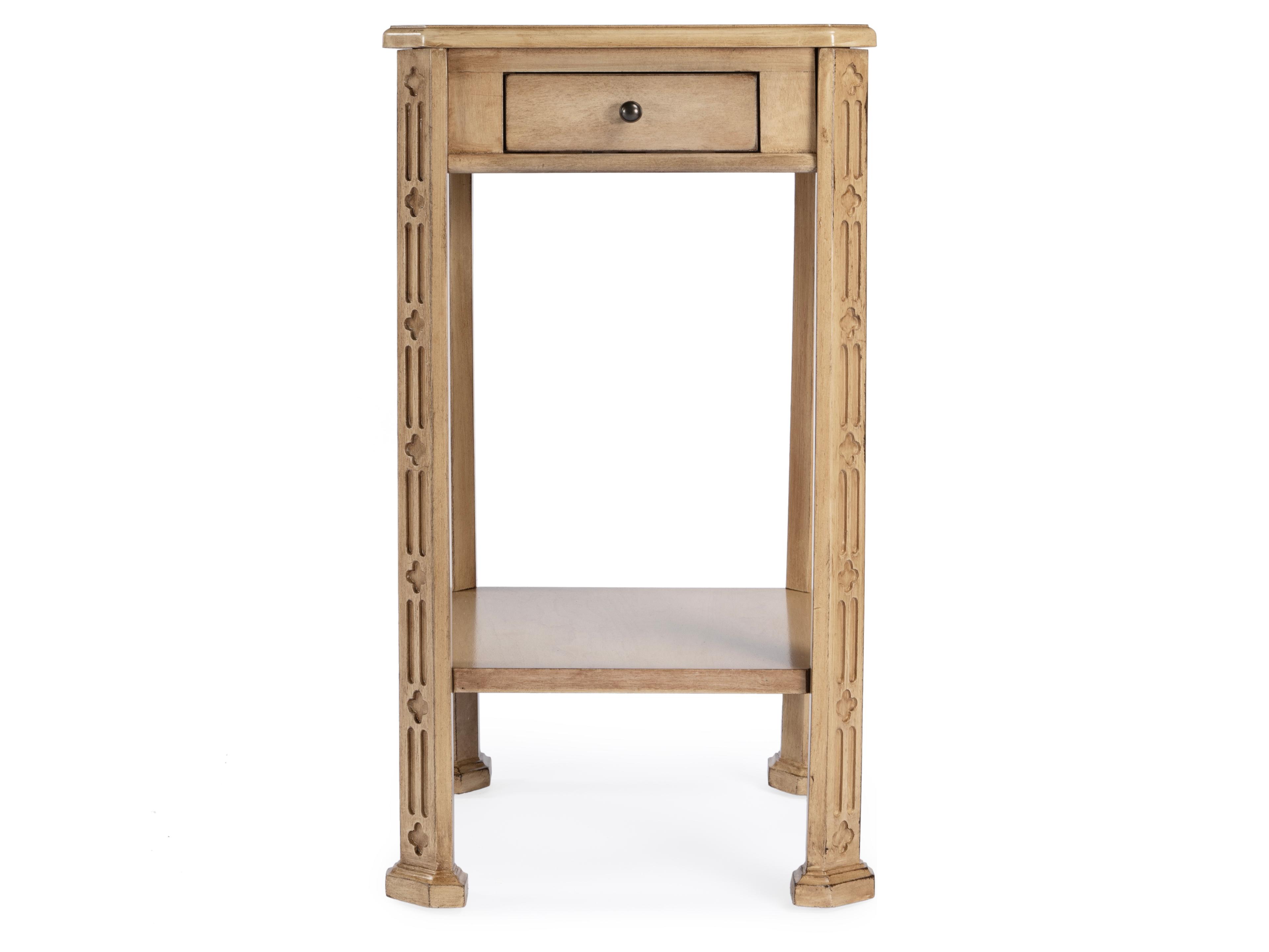 Butler Moyer Rectangular Wood Antique Beige End Table