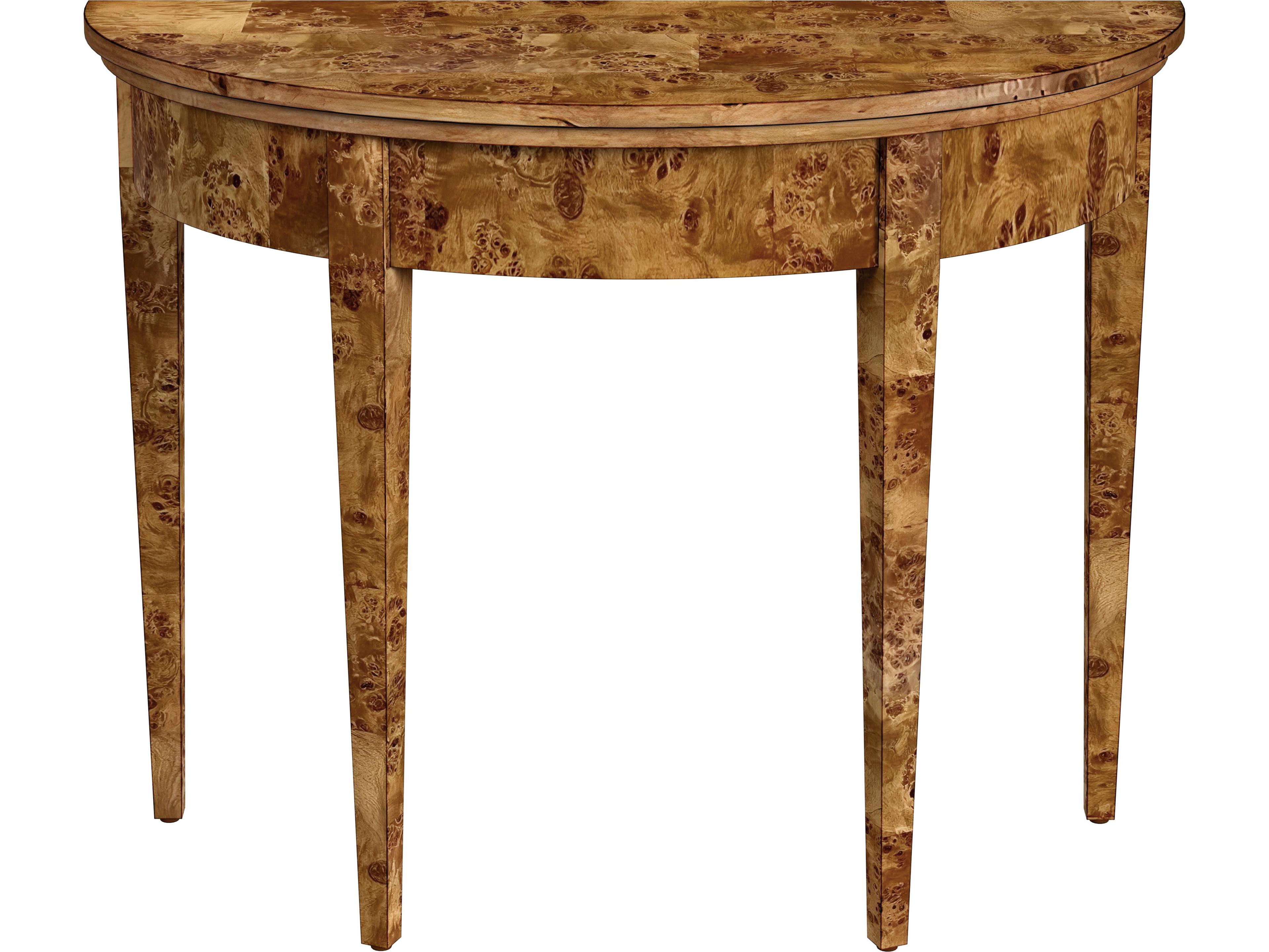 Hampton Wood Traditional Burl Console Table