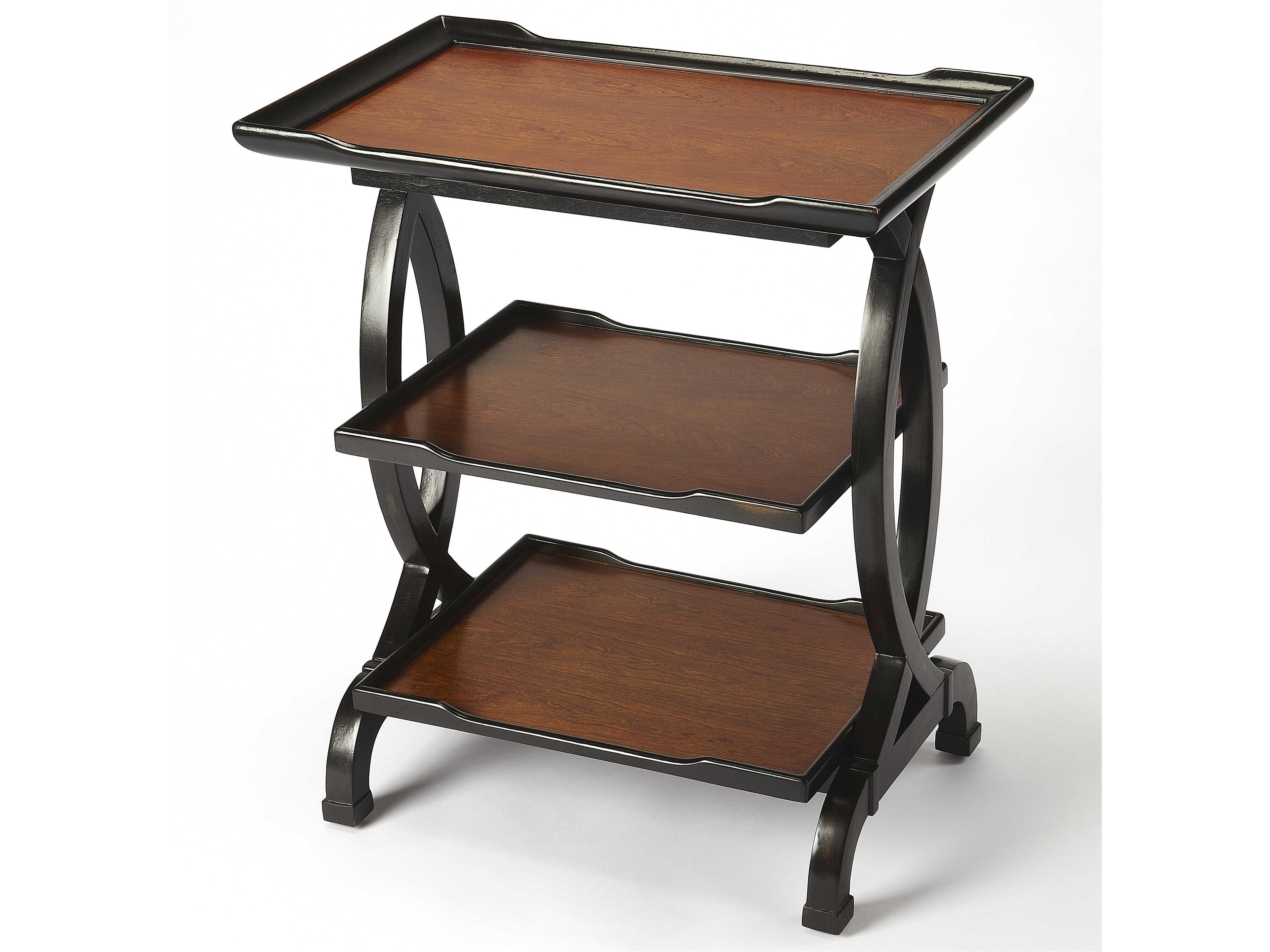 Butler Kimiko Rectangular Wood Transitional Cherry End Table