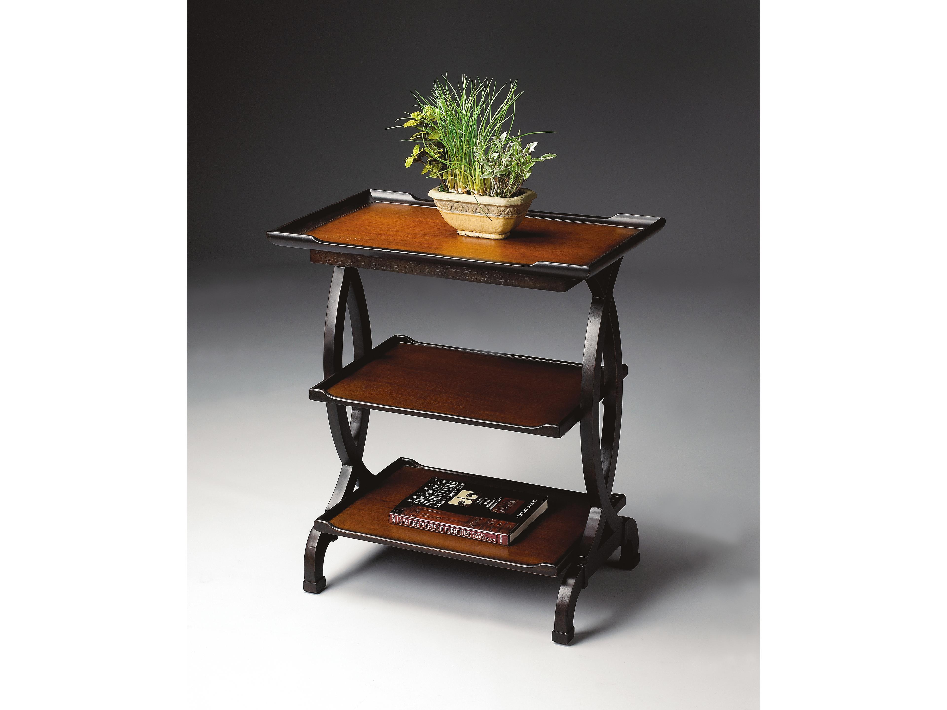 Butler Kimiko Rectangular Wood Transitional Cherry End Table