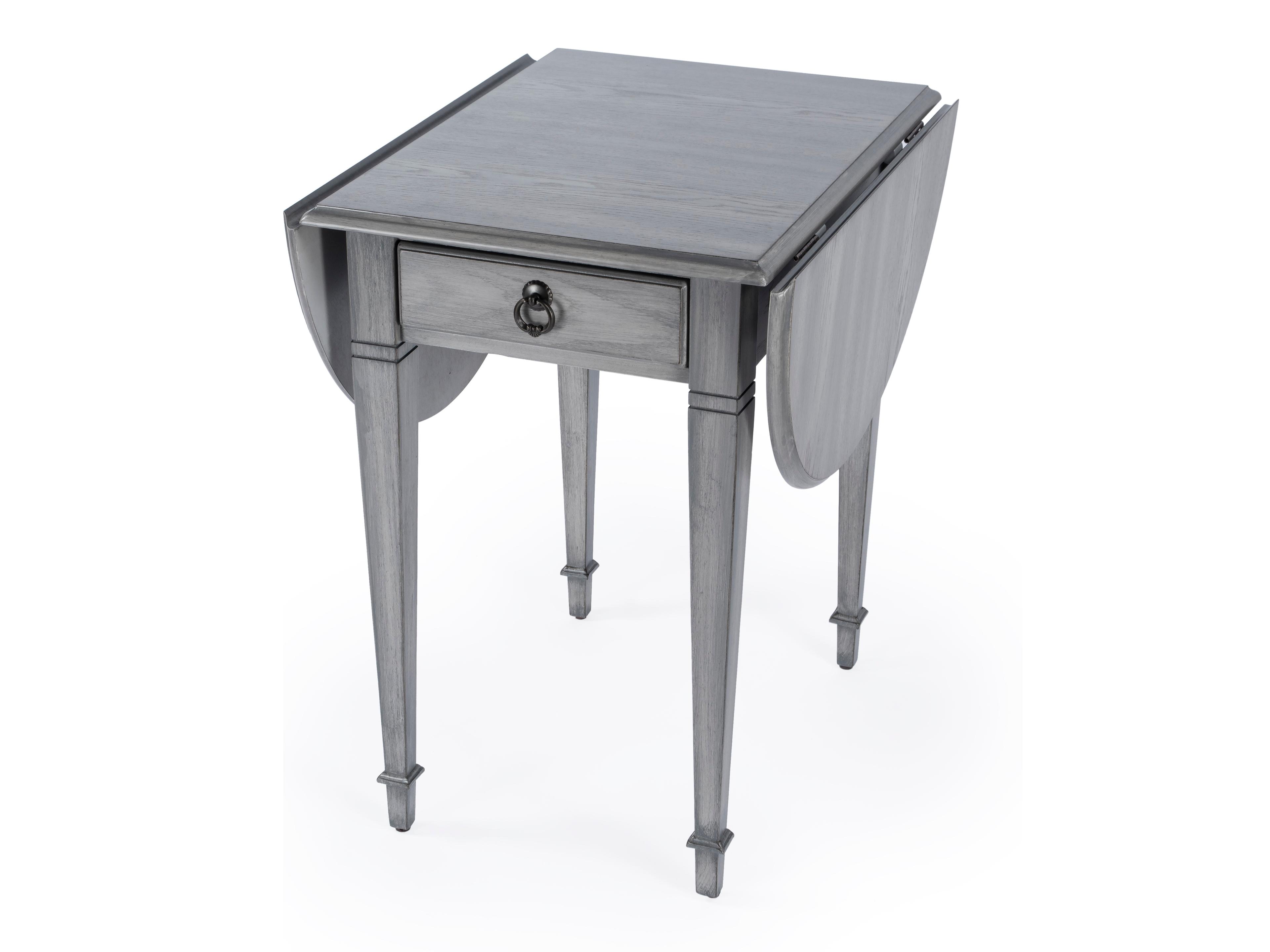 Butler Glenview Rectangular Wood Powder Gray End Table