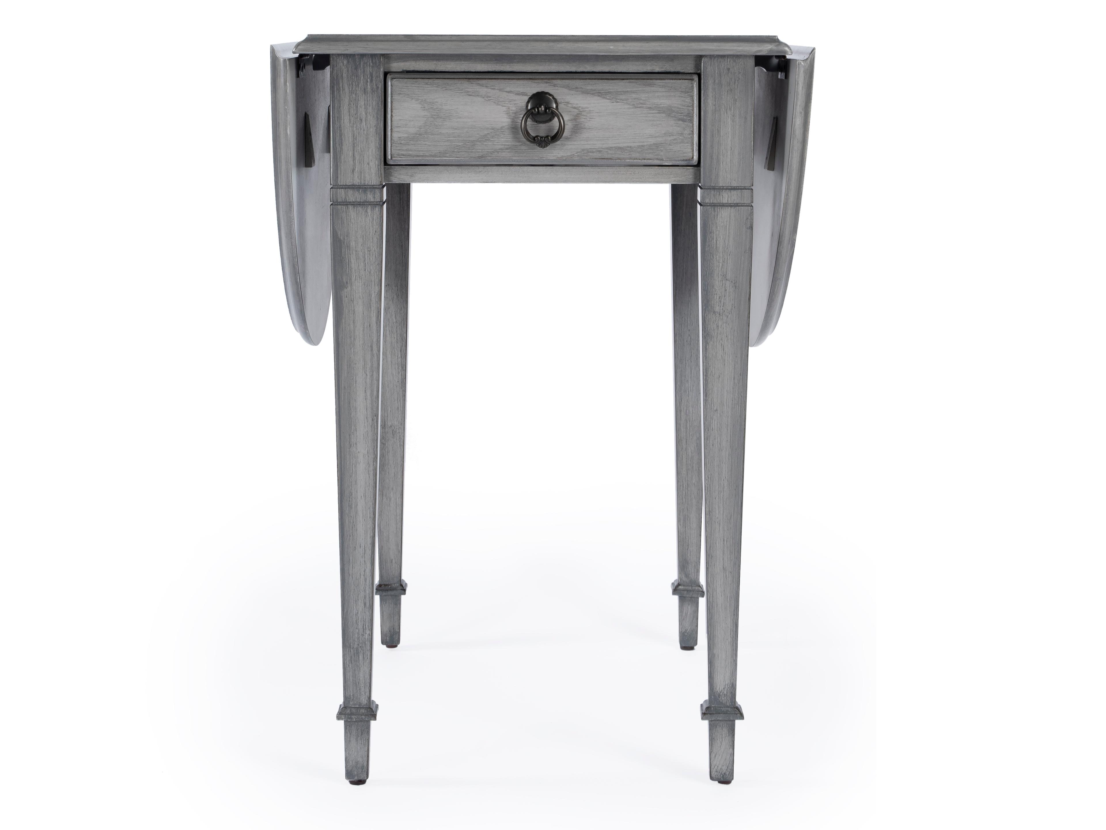 Butler Glenview Rectangular Wood Powder Gray End Table