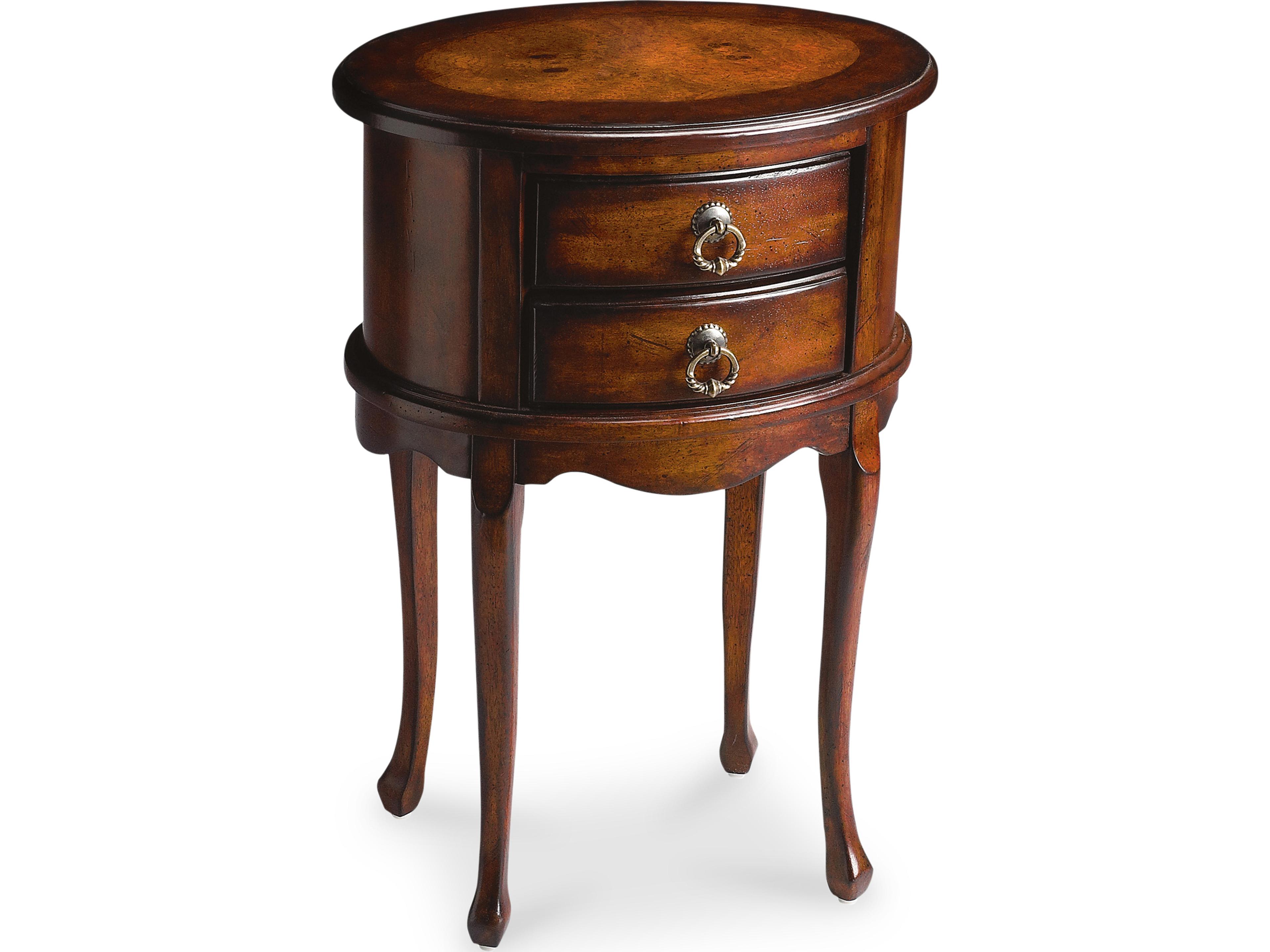 Whitley Oval Wood Cherry End Table