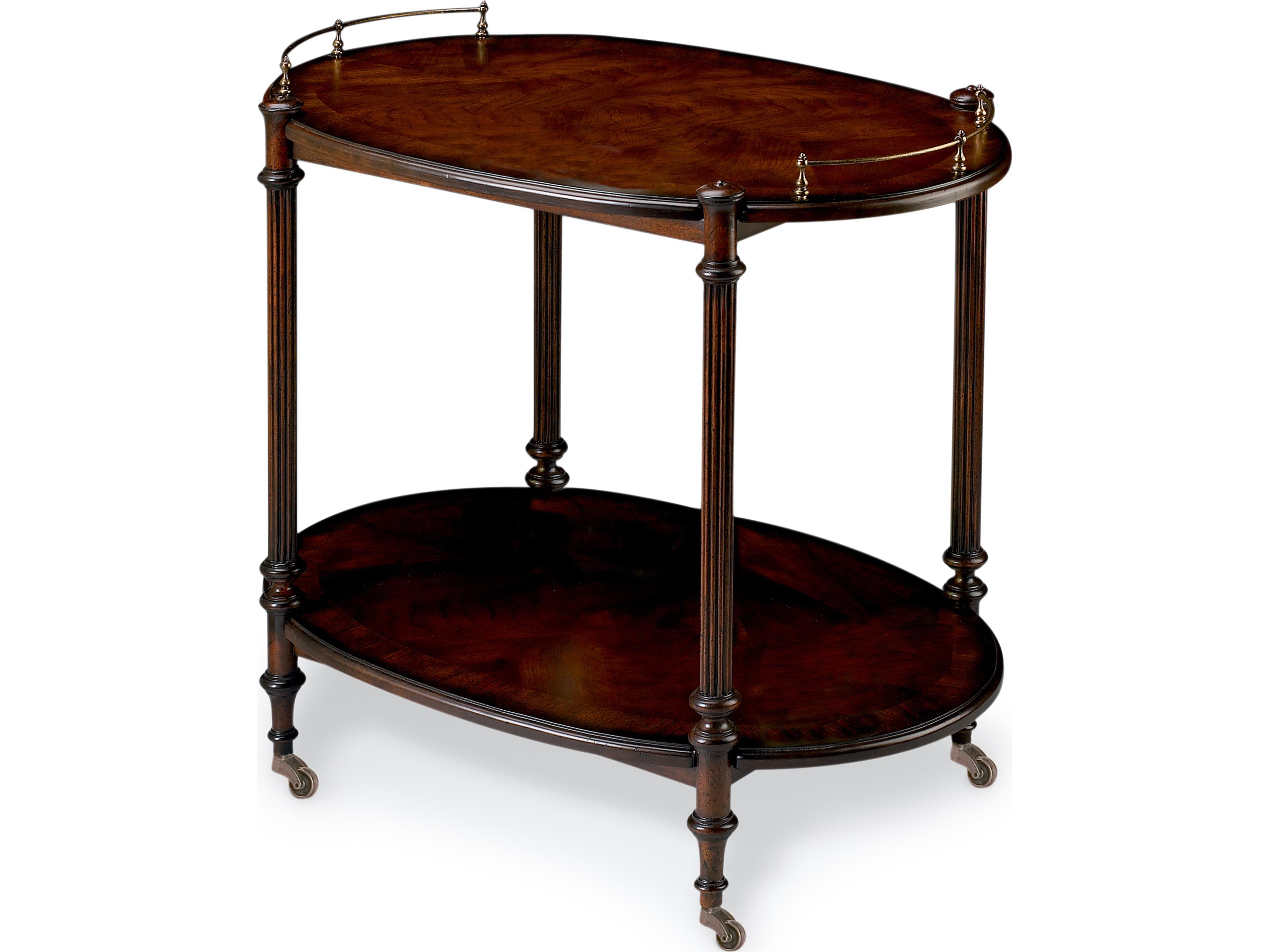 Kathleen Wood Brown Cherry Bar Cart