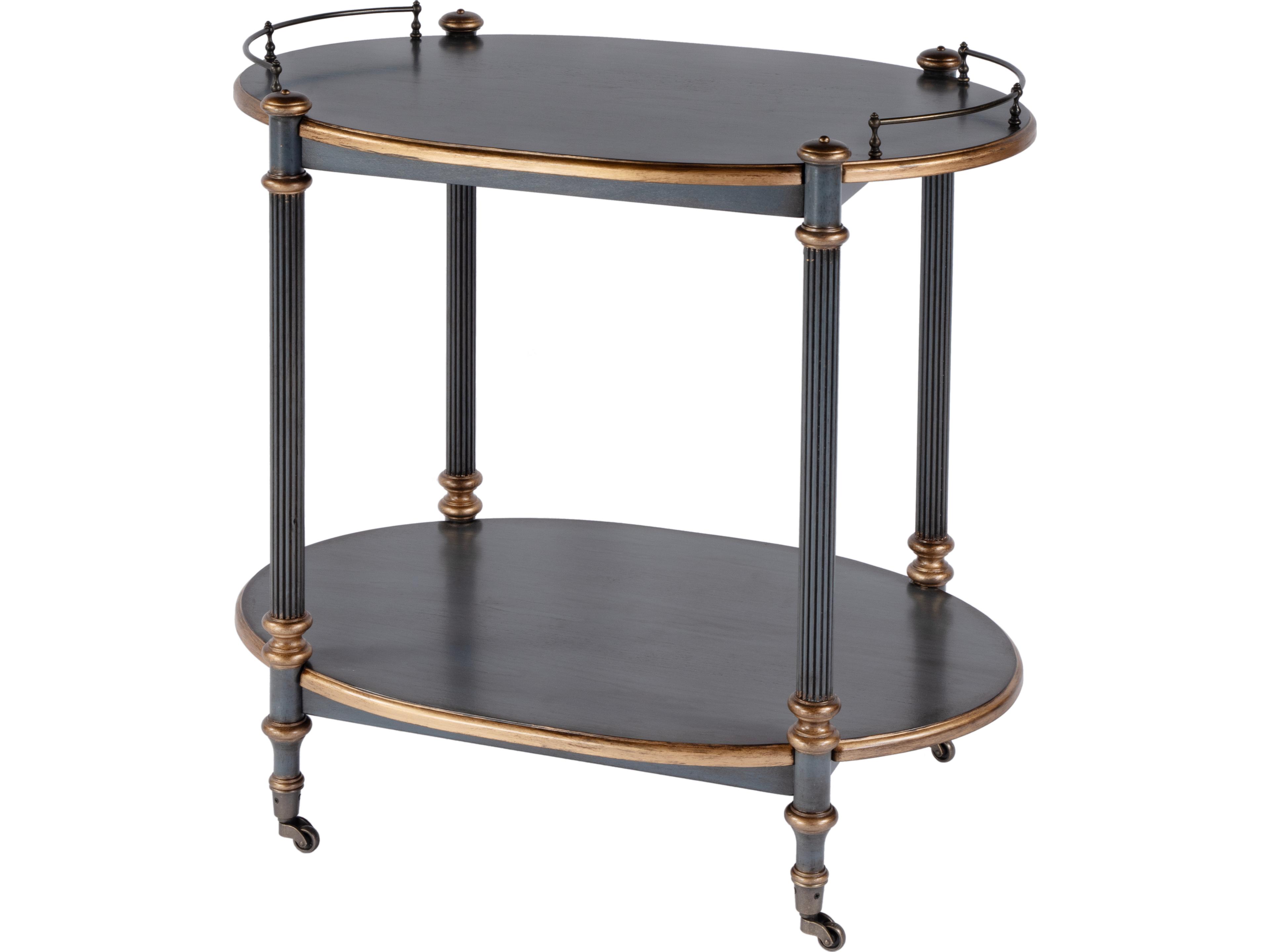 Kathleen Wood Royal Pastel Blue Bar Cart