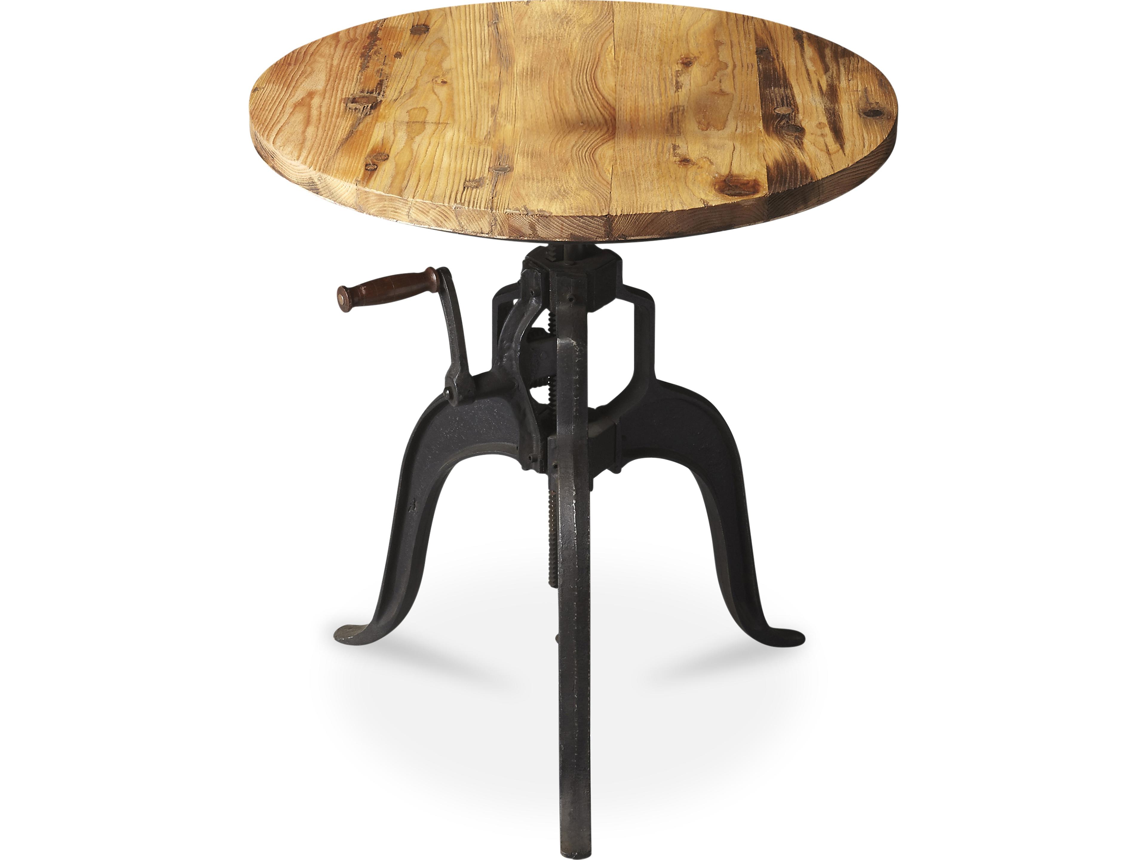 Albert Metalworks Round Wood Bar Table
