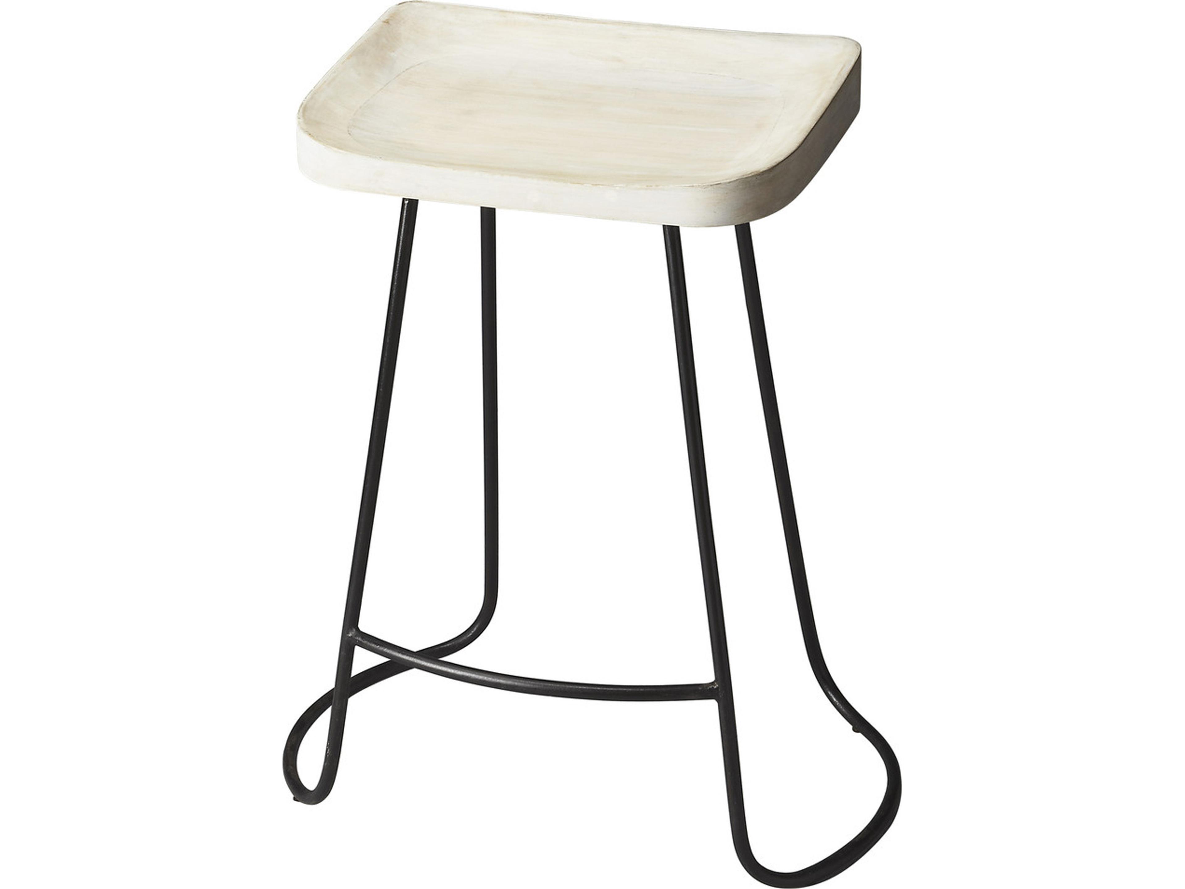 Butler Alton White Mango Wood Counter Stool