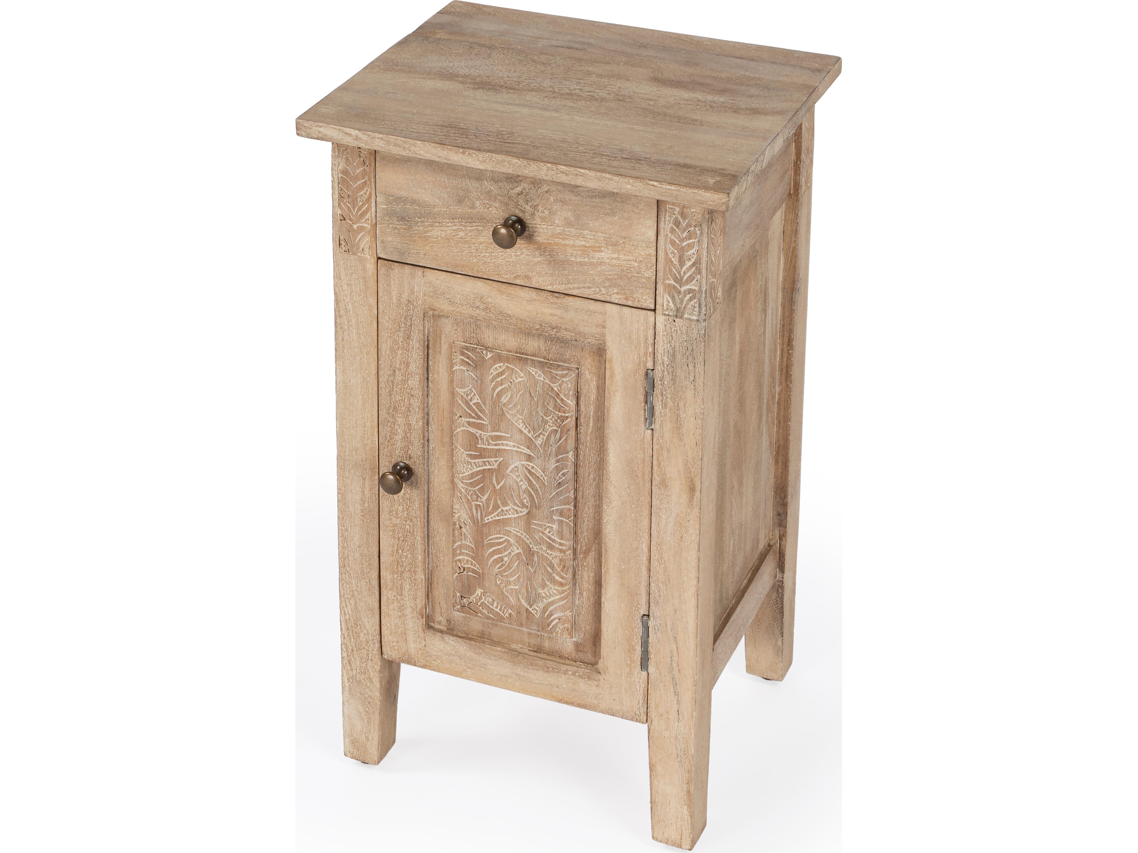 Switra Rectangular Wood Natural Mango End Table