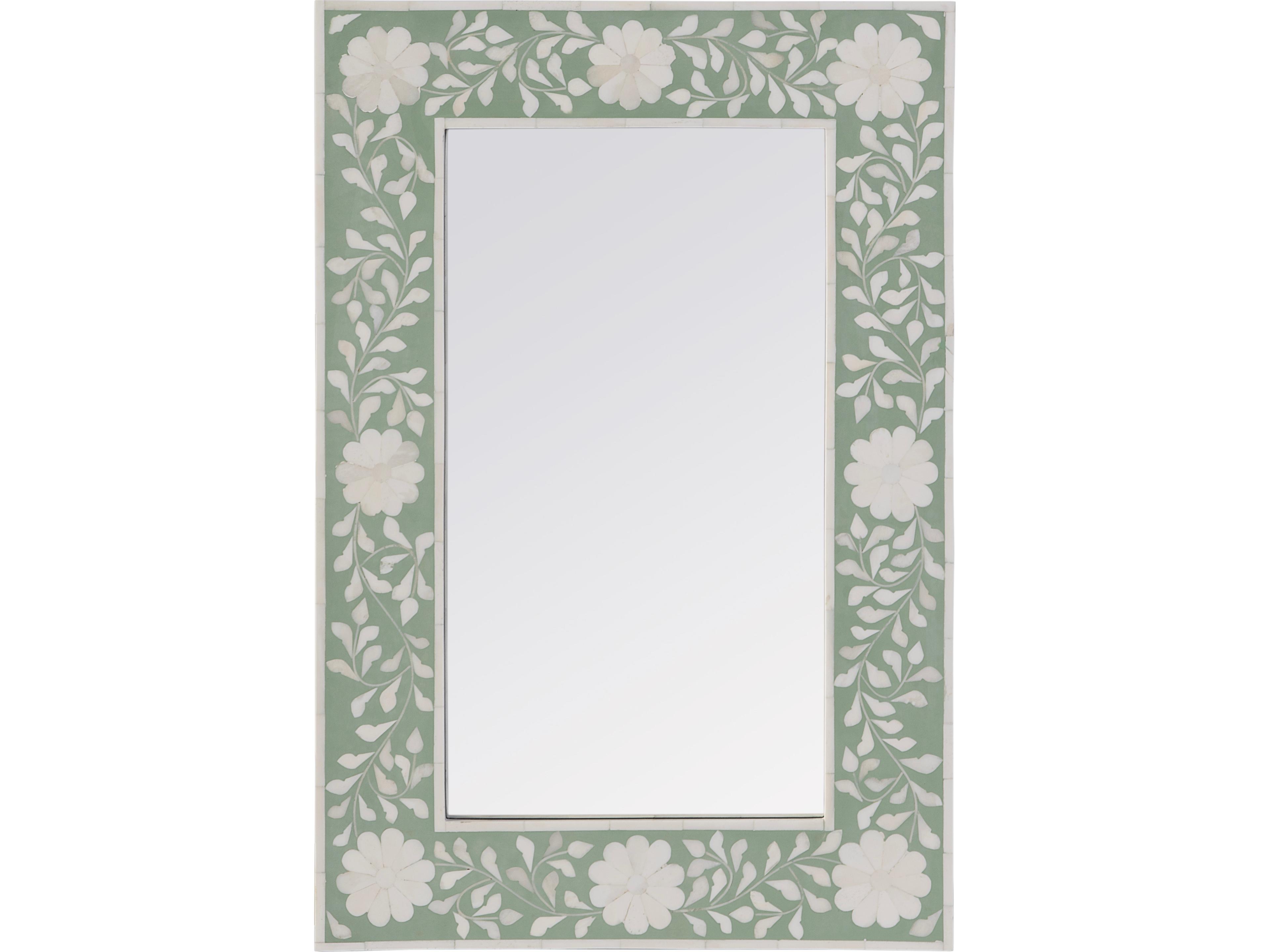 Vivienne Green Bone Rectangular Wall Mirror