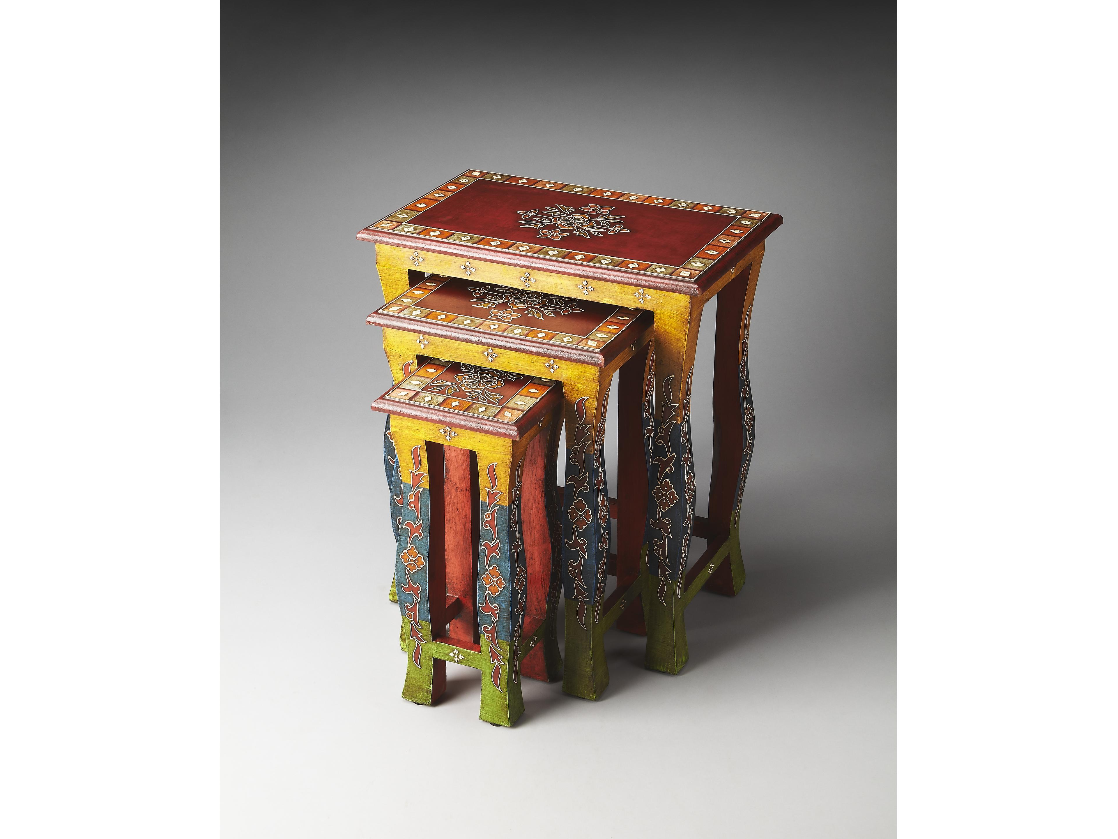 Butler Sasha Rectangular Wood Artifacts End Table