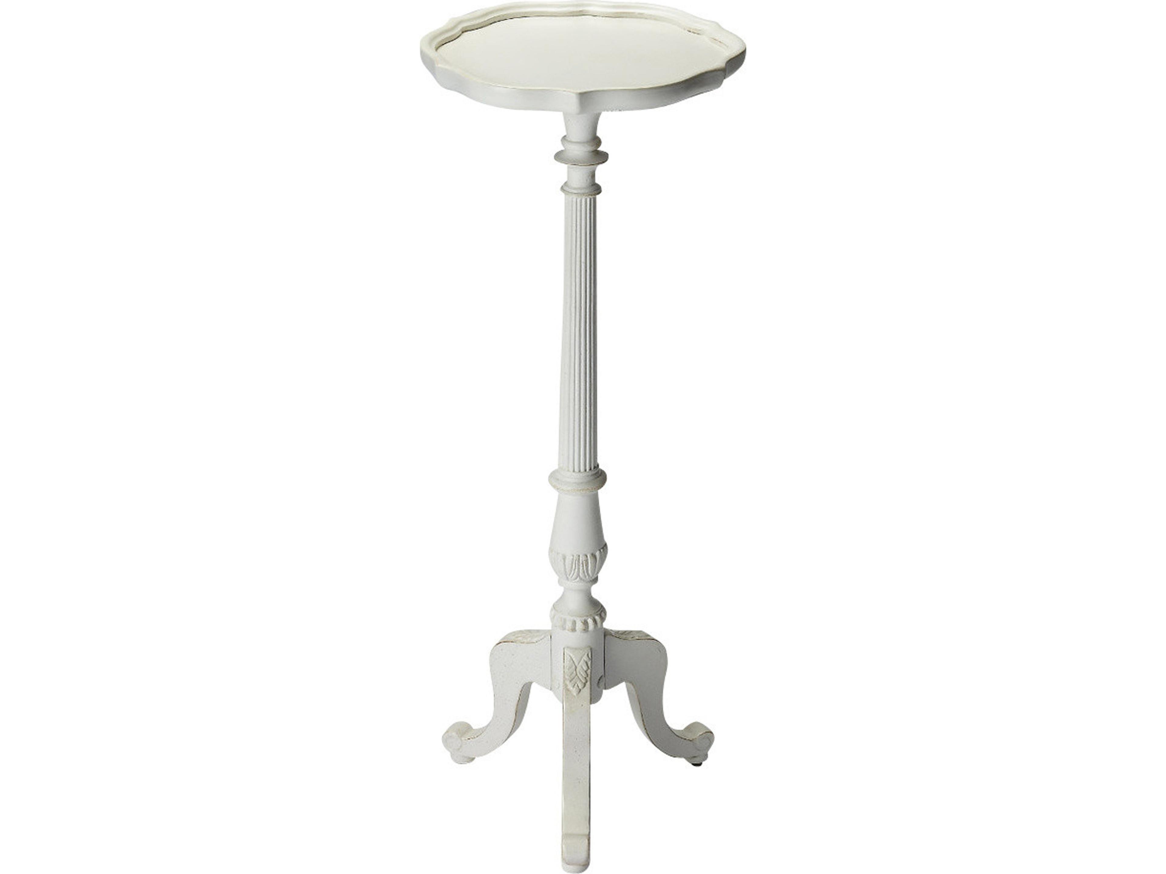 Butler Chatsworth Round Wood Cottage White End Table