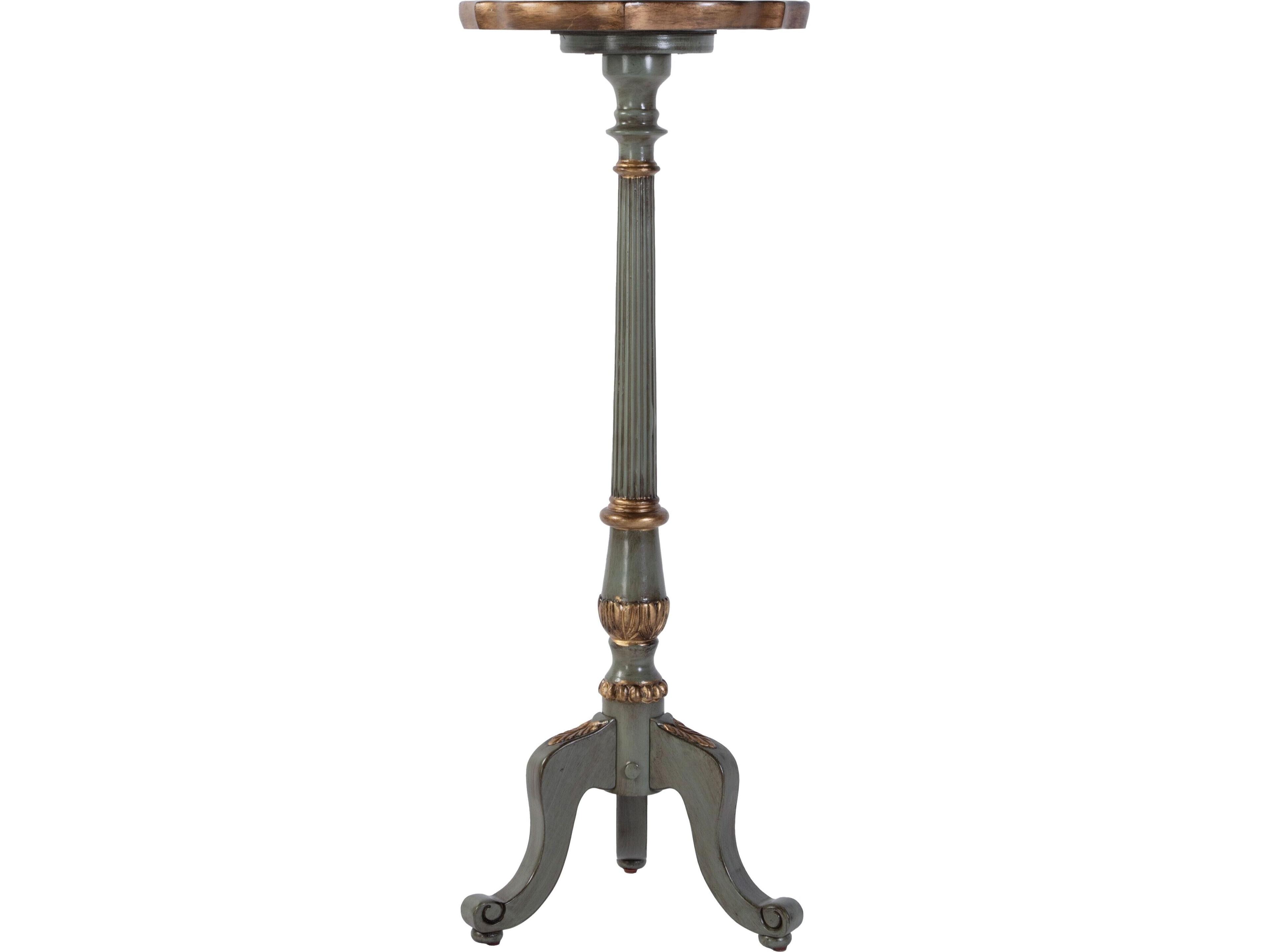 Butler Chatsworth Round Wood Royal Pastel Green End Table