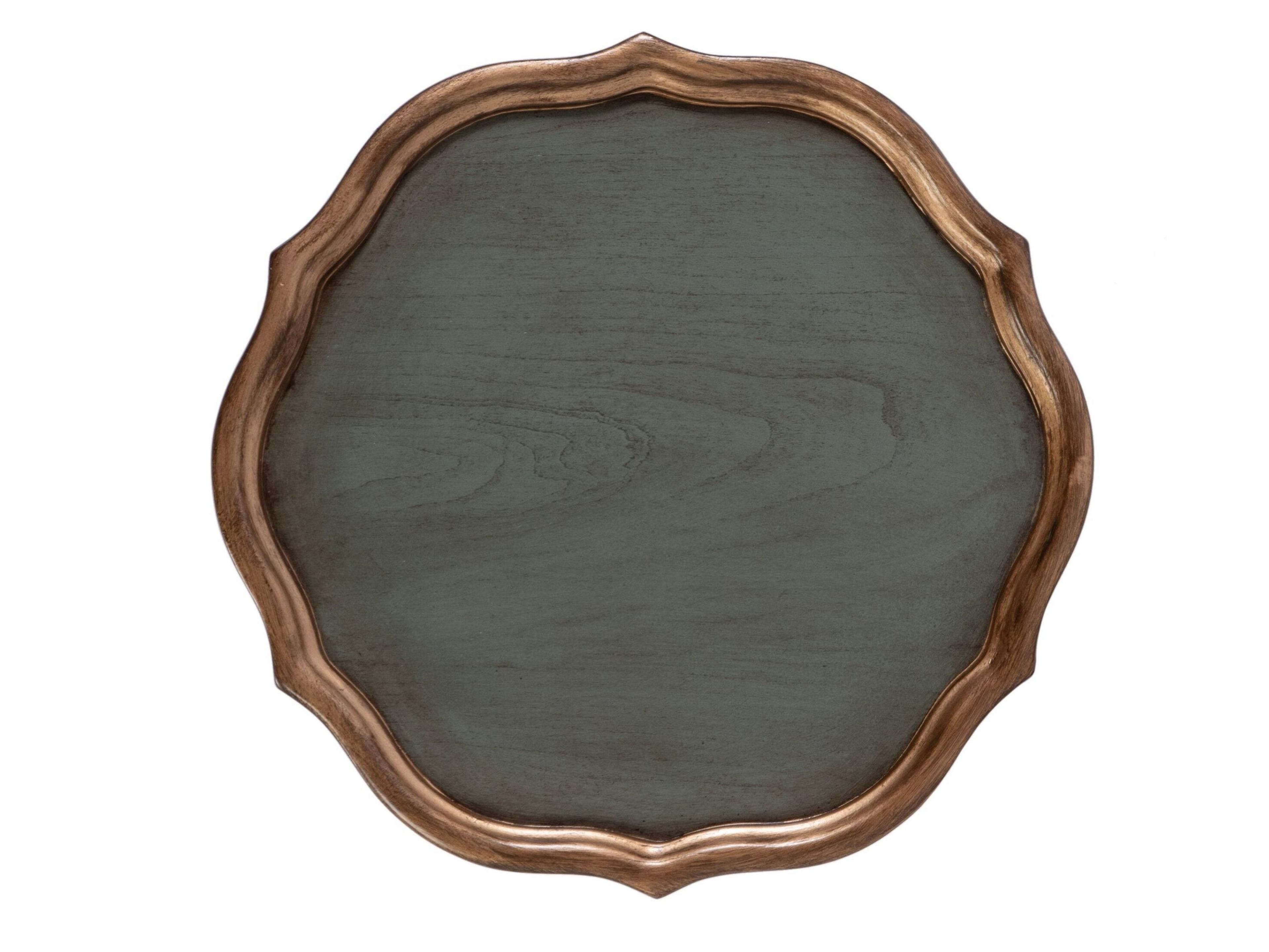 Butler Chatsworth Round Wood Royal Pastel Green End Table