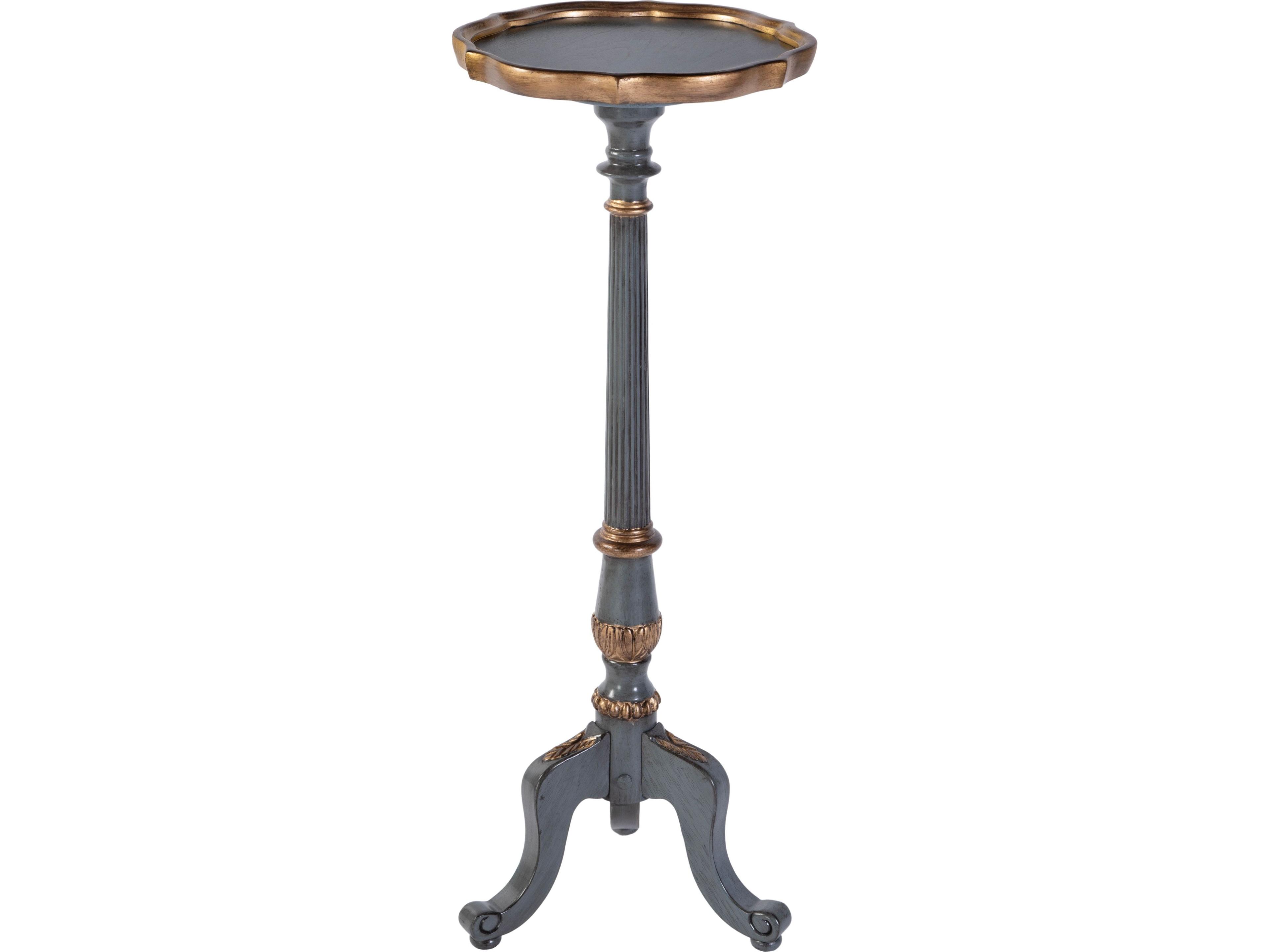 Chatsworth Round Wood Royal Pastel Blue End Table