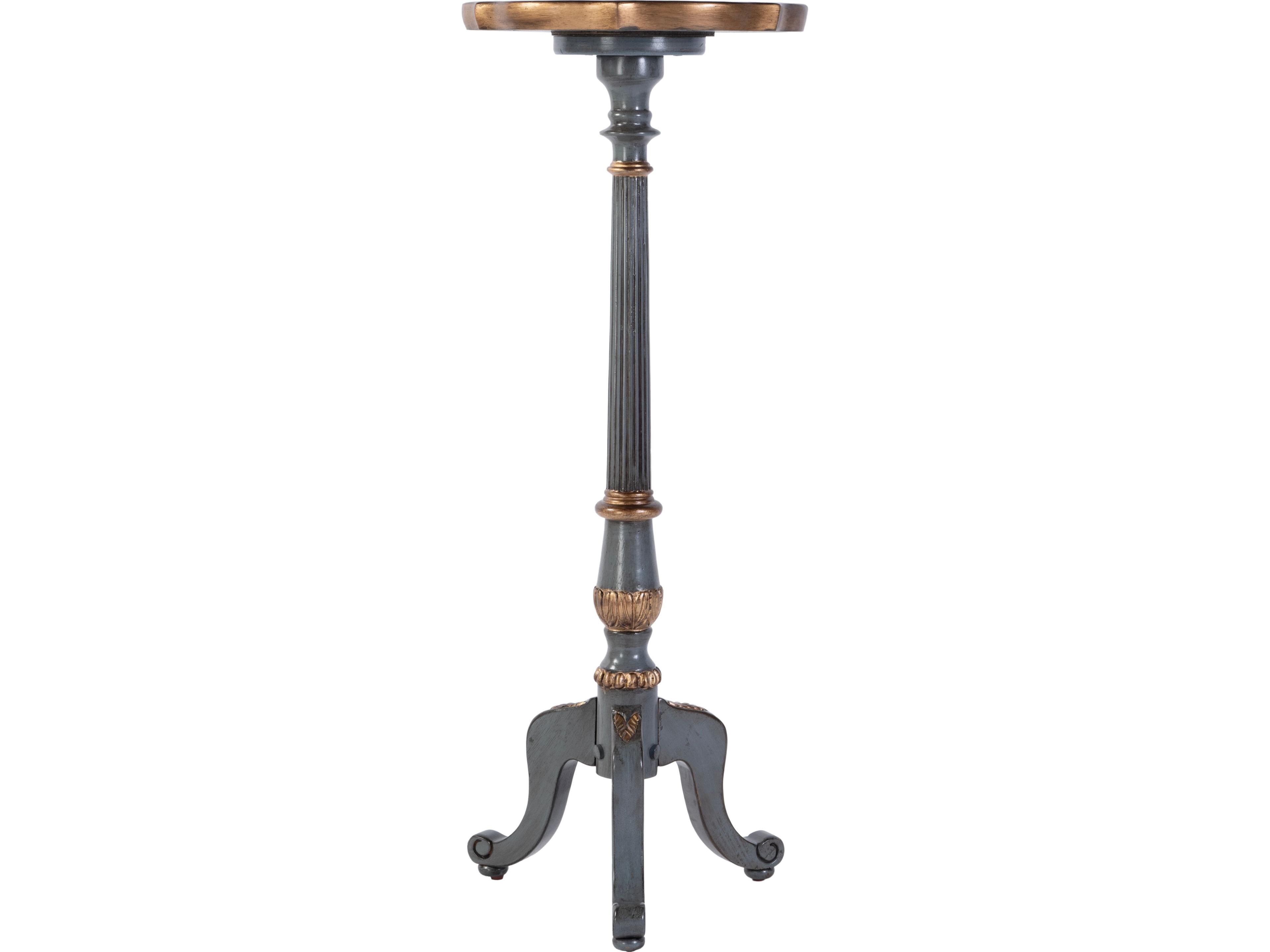 Butler Chatsworth Round Wood Royal Pastel Blue End Table