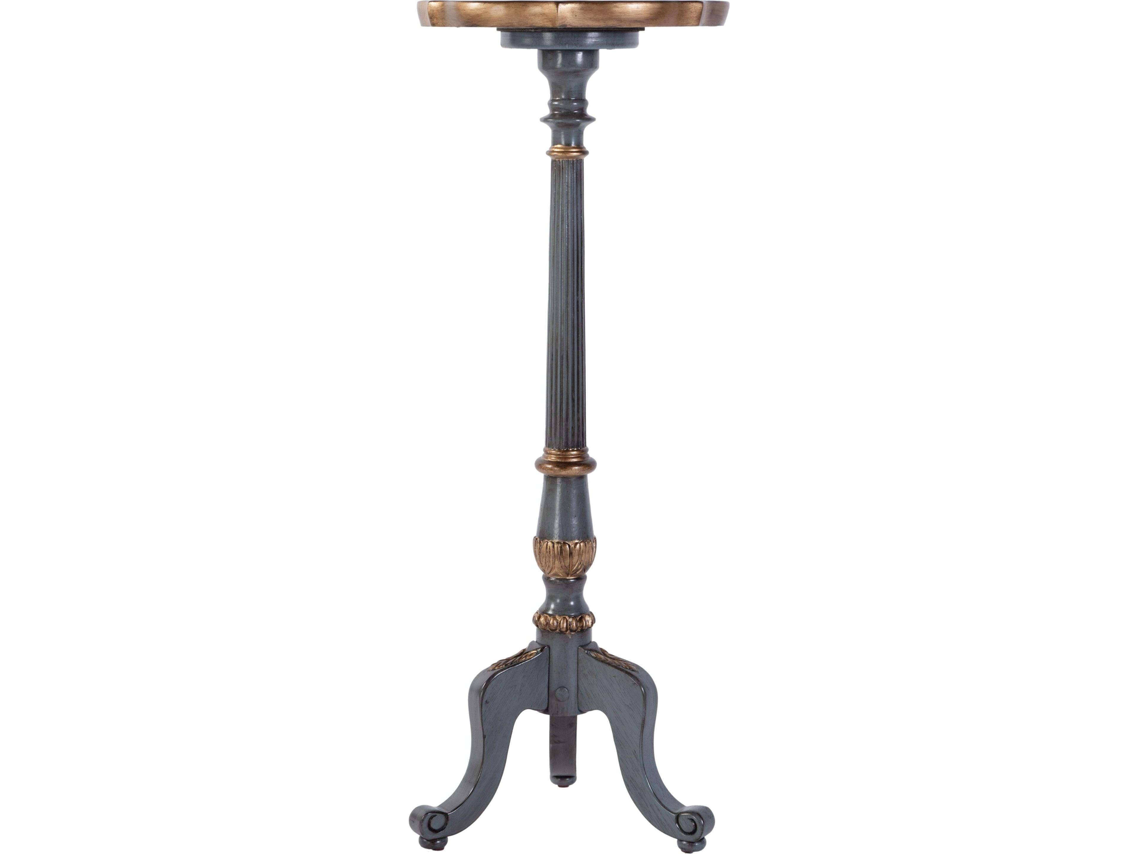 Butler Chatsworth Round Wood Royal Pastel Blue End Table