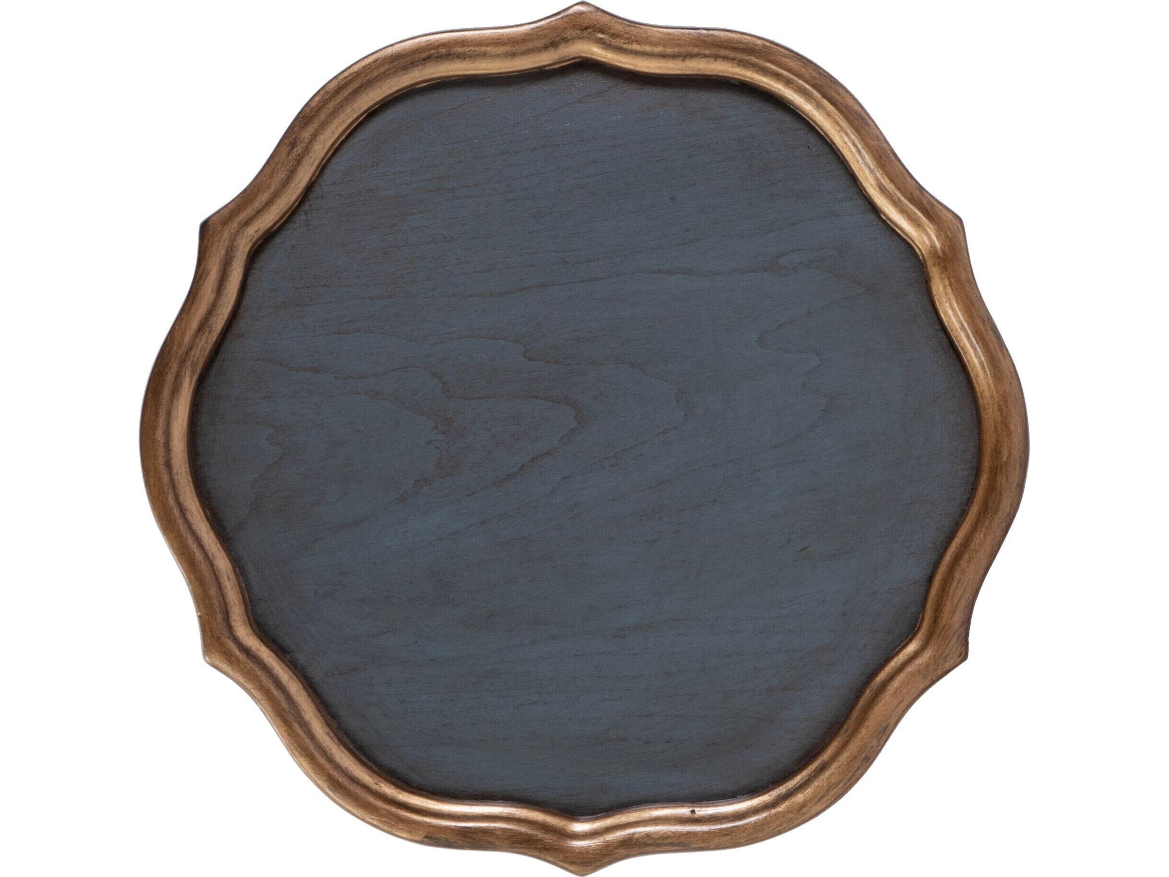 Butler Chatsworth Round Wood Royal Pastel Blue End Table
