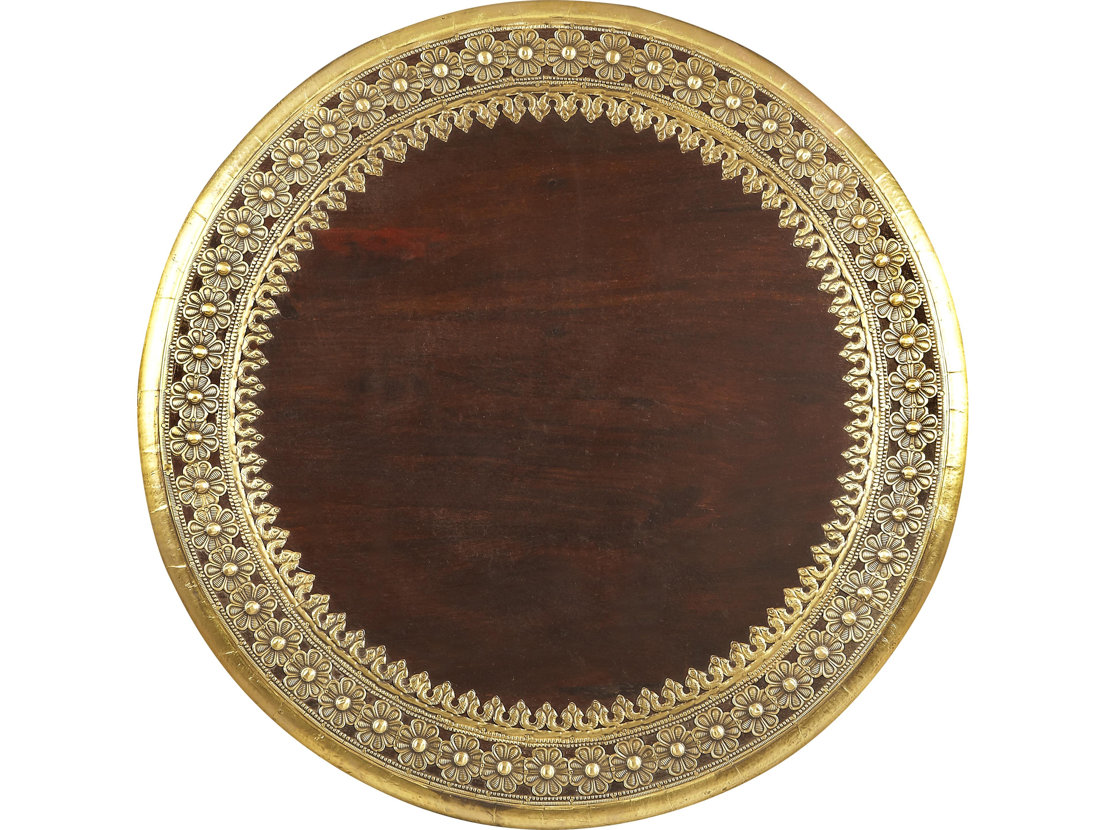 Butler Ranthore Round Wood Artifacts End Table