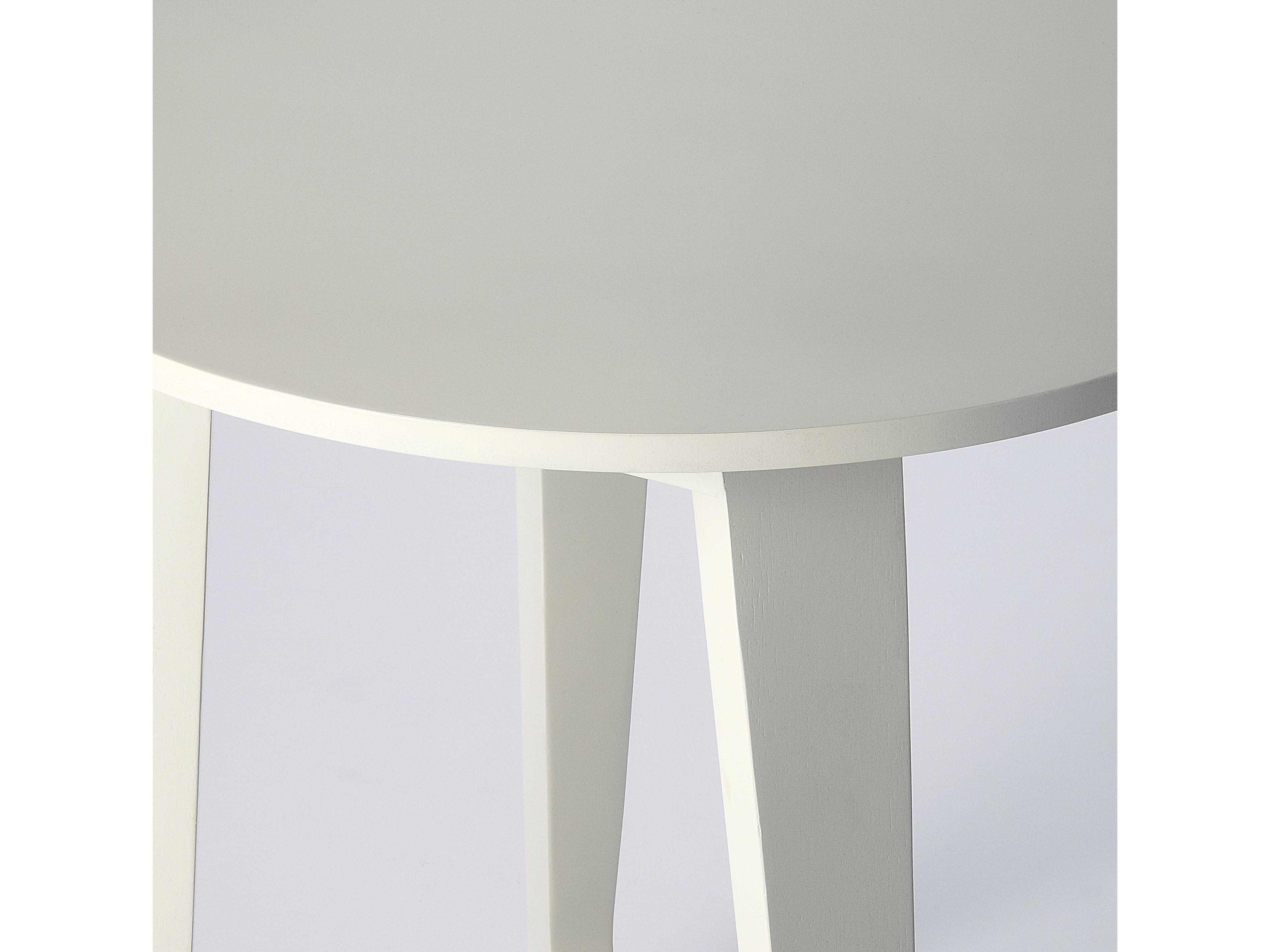 Butler Devin Round Wood White End Table
