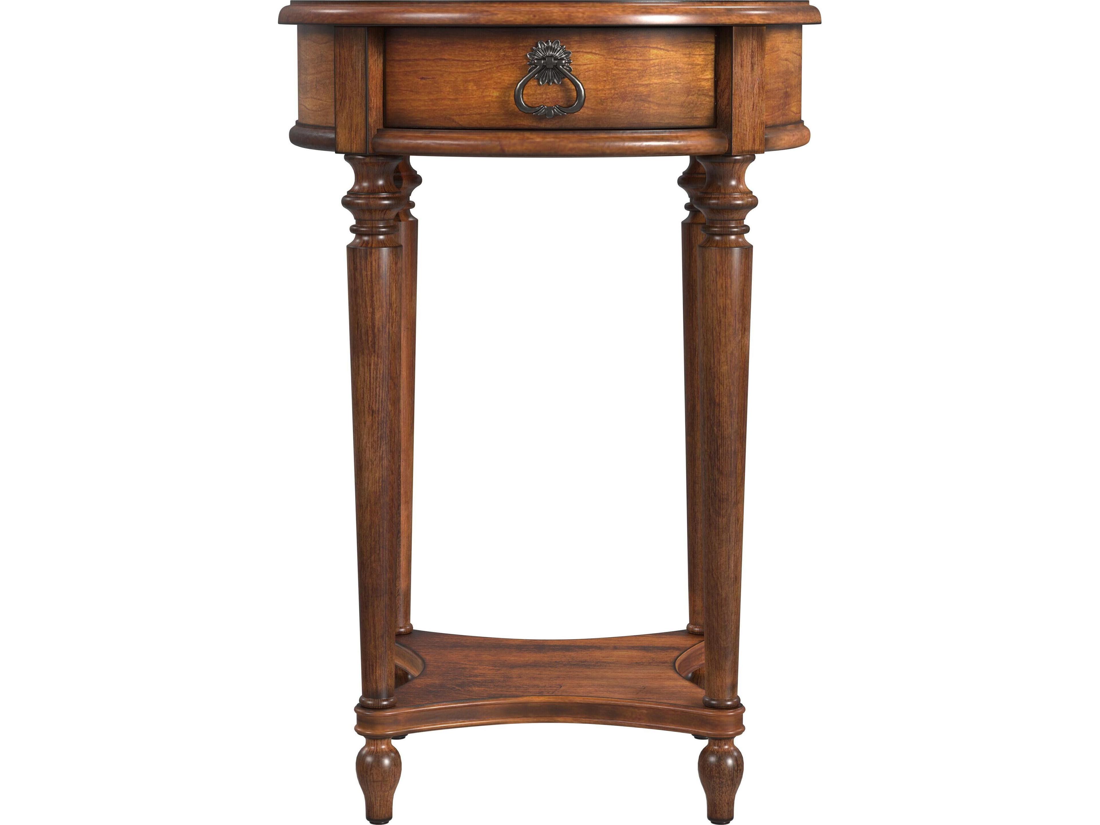Butler Jules Round Wood Antique Cherry End Table