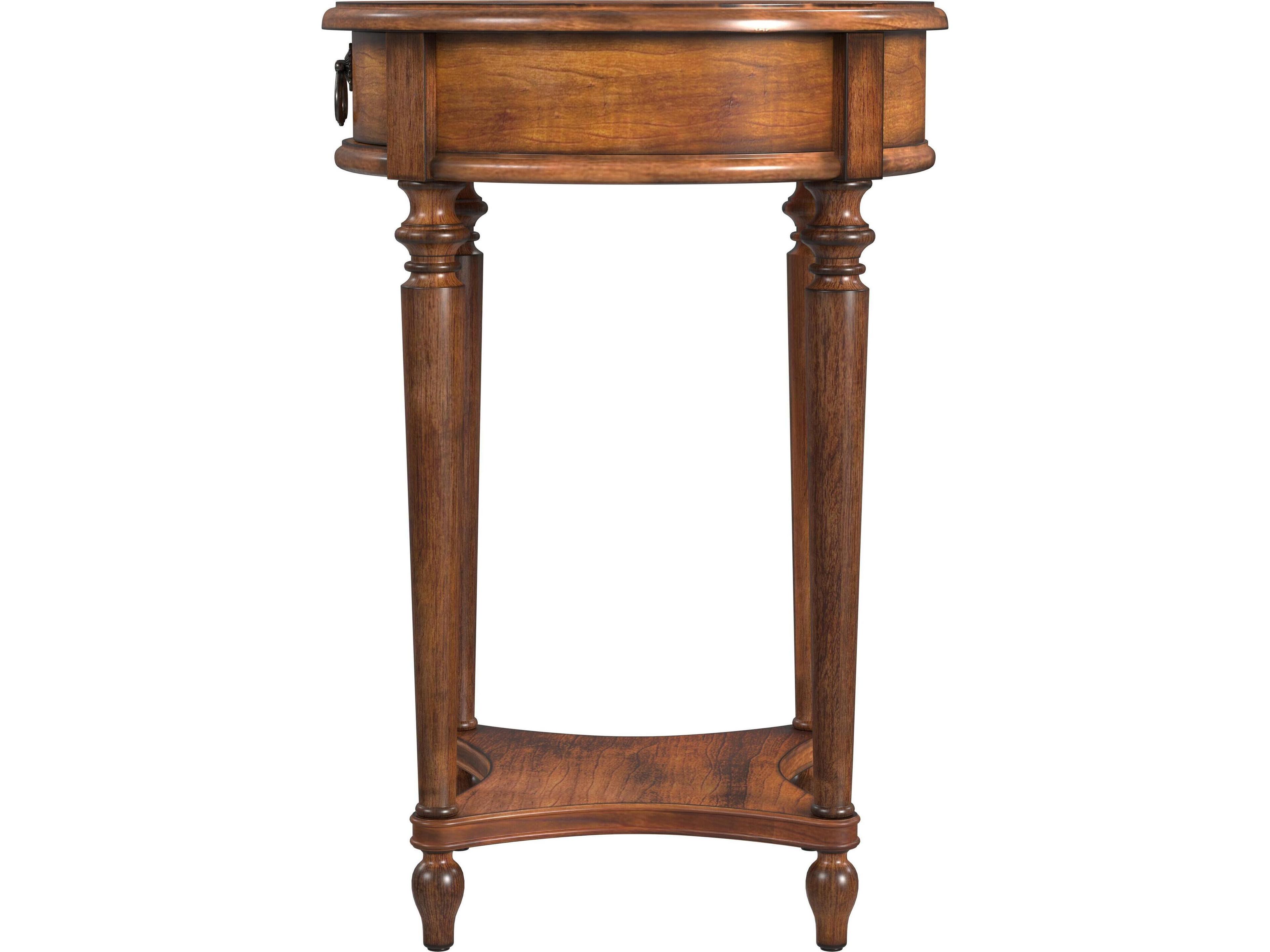 Butler Jules Round Wood Antique Cherry End Table