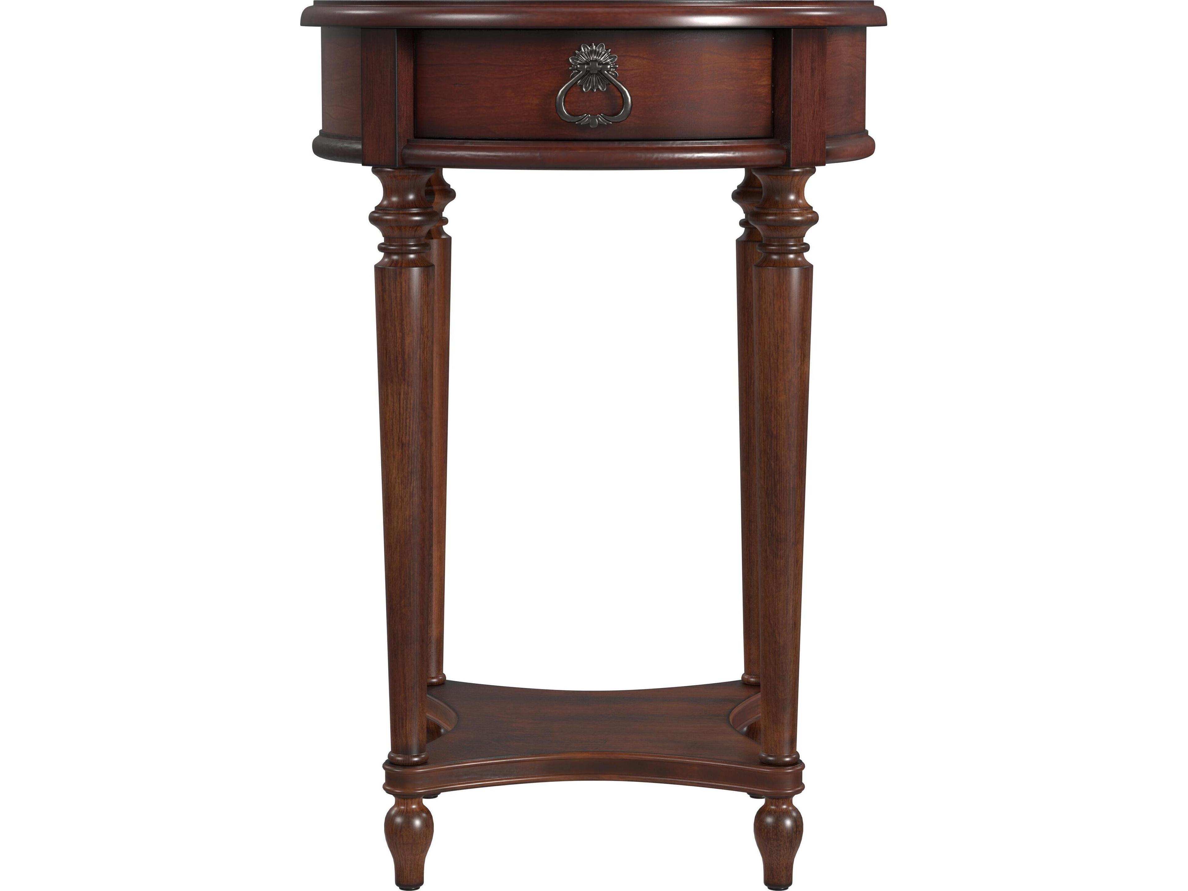Butler Jules Round Wood Cherry End Table