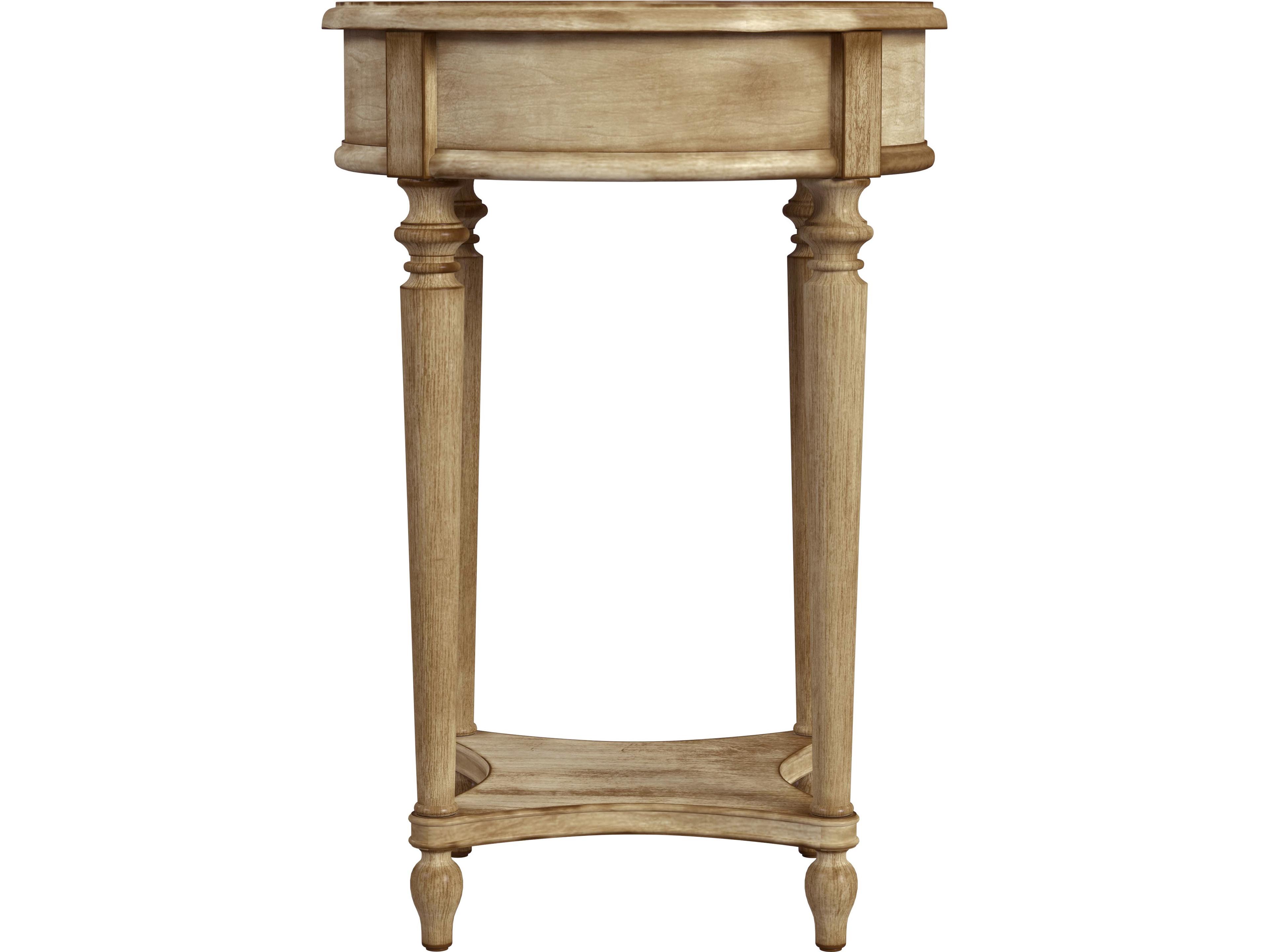Butler Jules Round Wood Antique Beige End Table