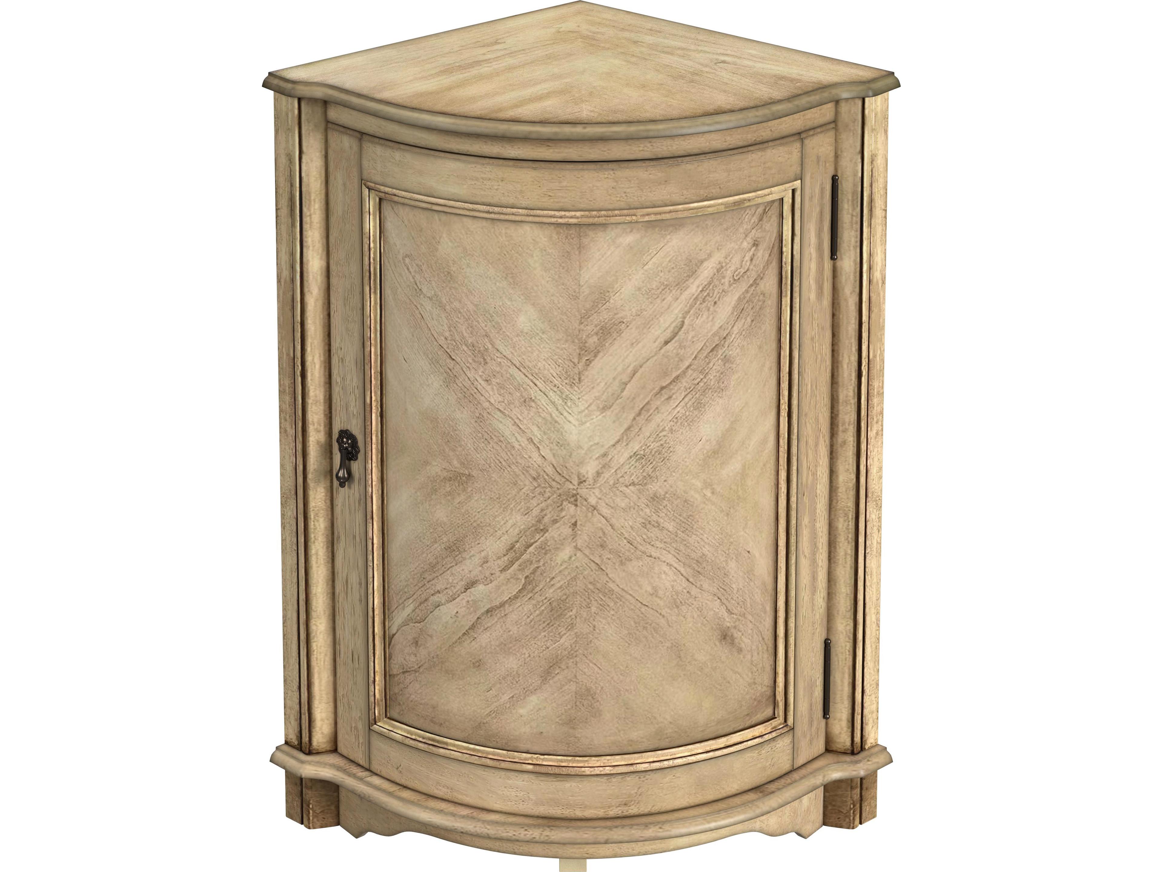 Durham Cherry Beige Rubberwood Accent Cabinet