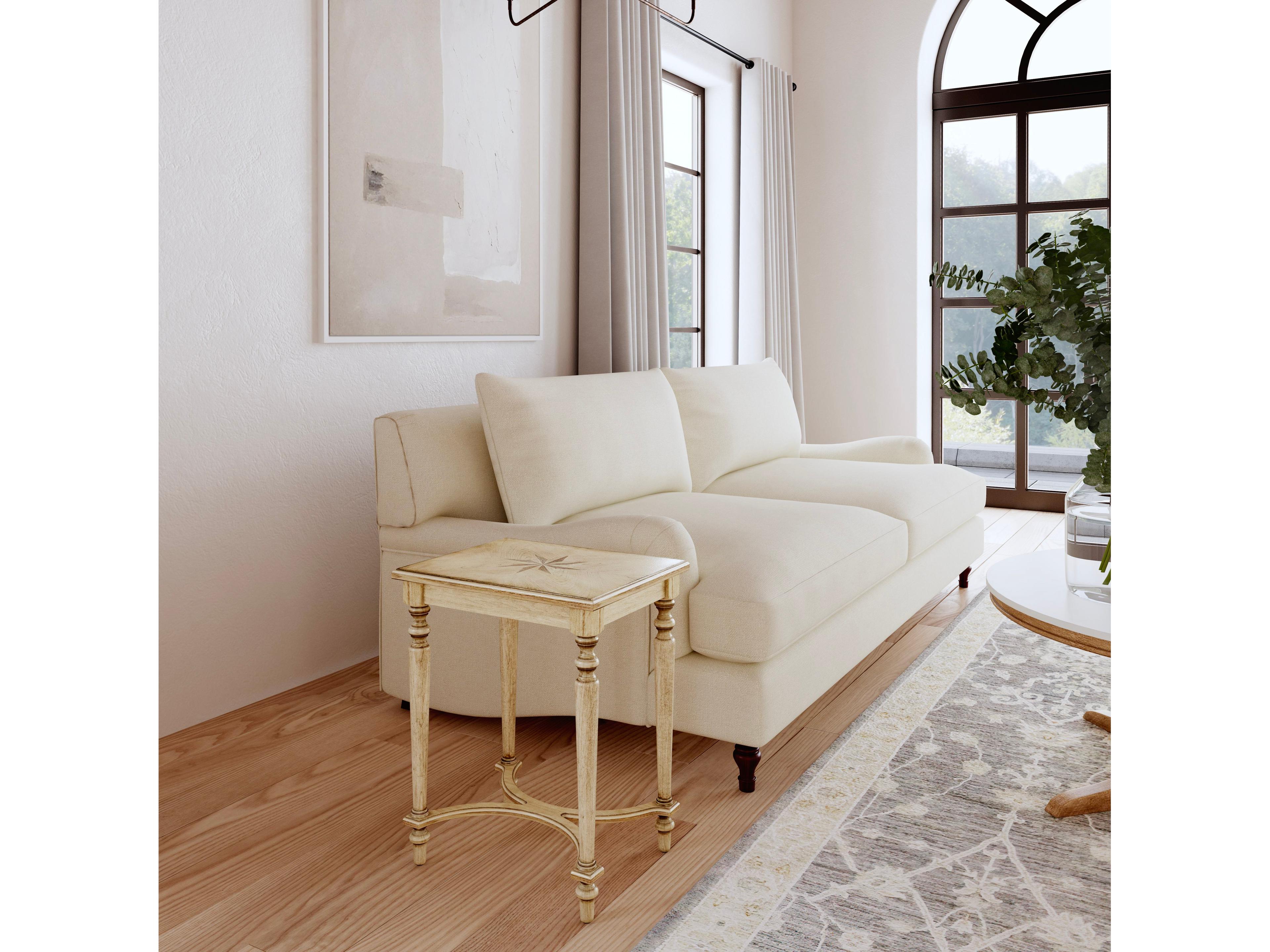 Butler Tyler Rectangular Wood Antique Beige End Table