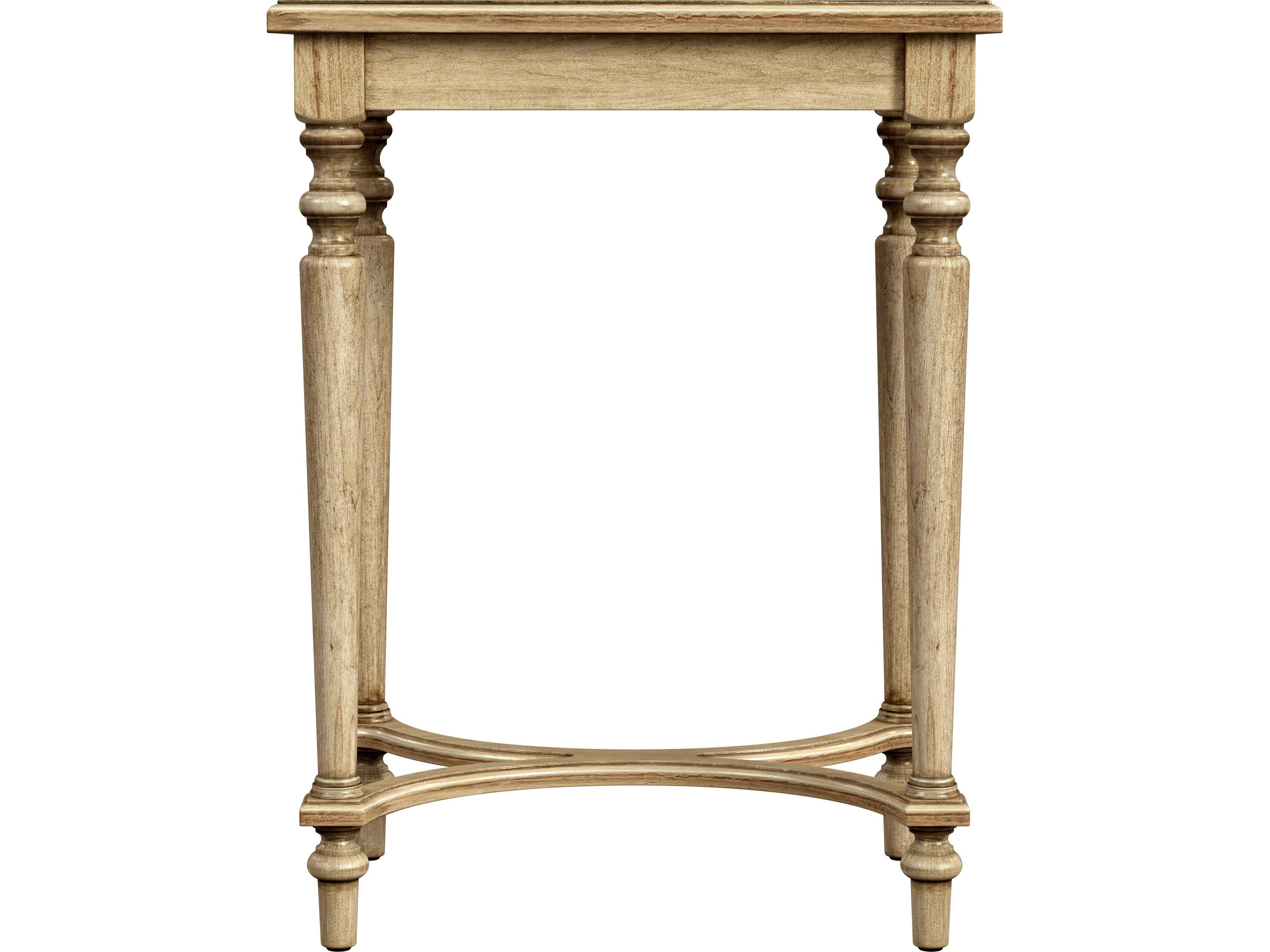Butler Tyler Rectangular Wood Antique Beige End Table