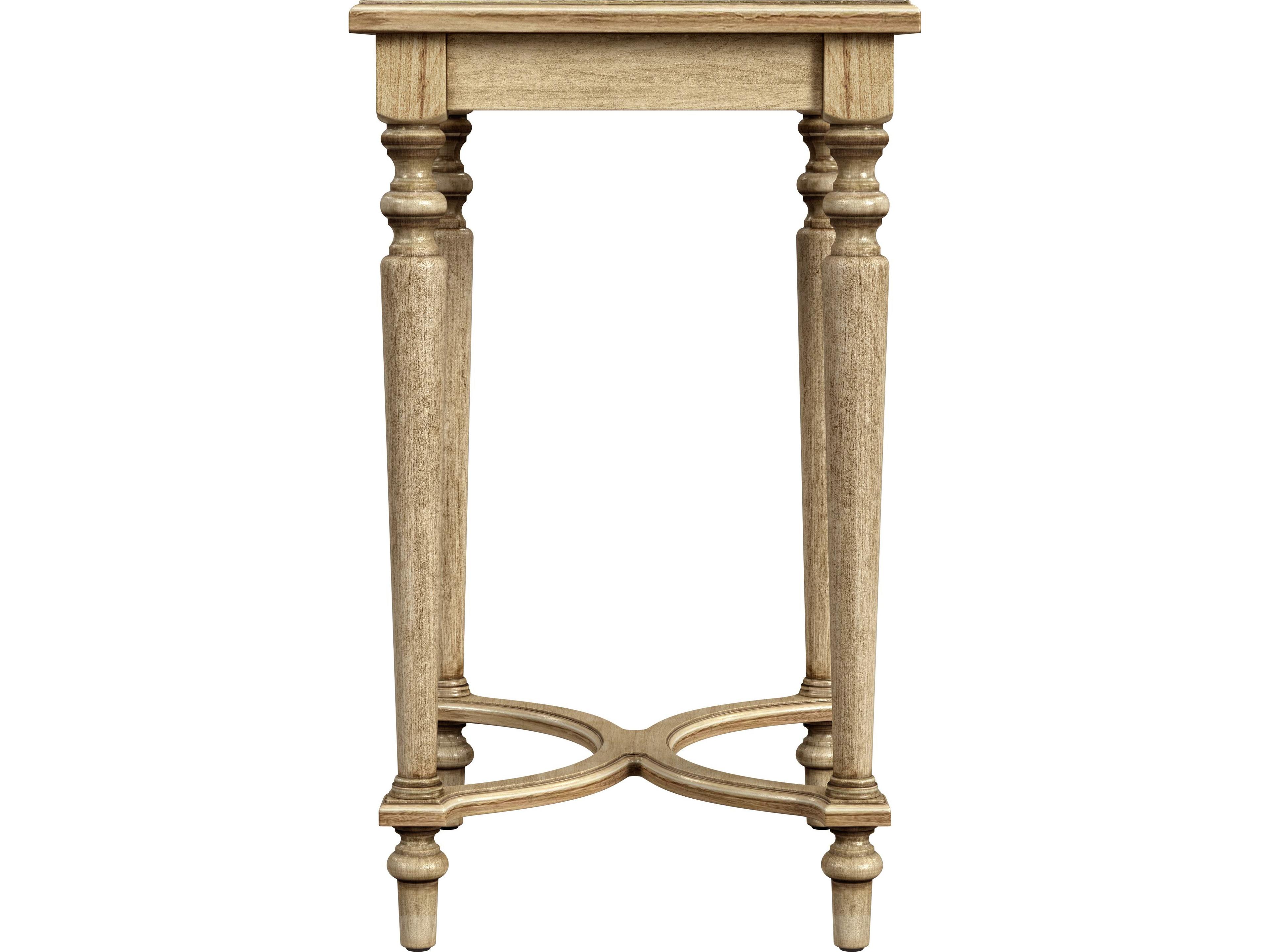 Butler Tyler Rectangular Wood Antique Beige End Table