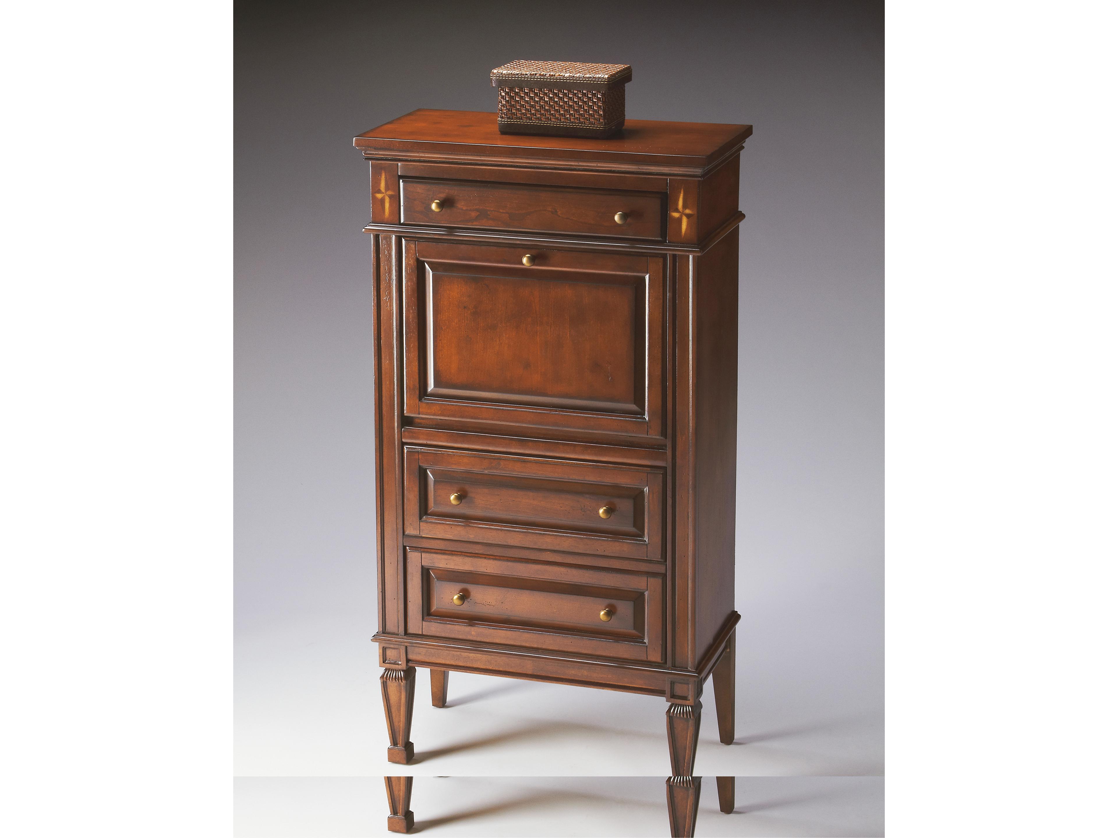 Butler Wordsworth Cherry Brown Rubberwood Secretary Desk