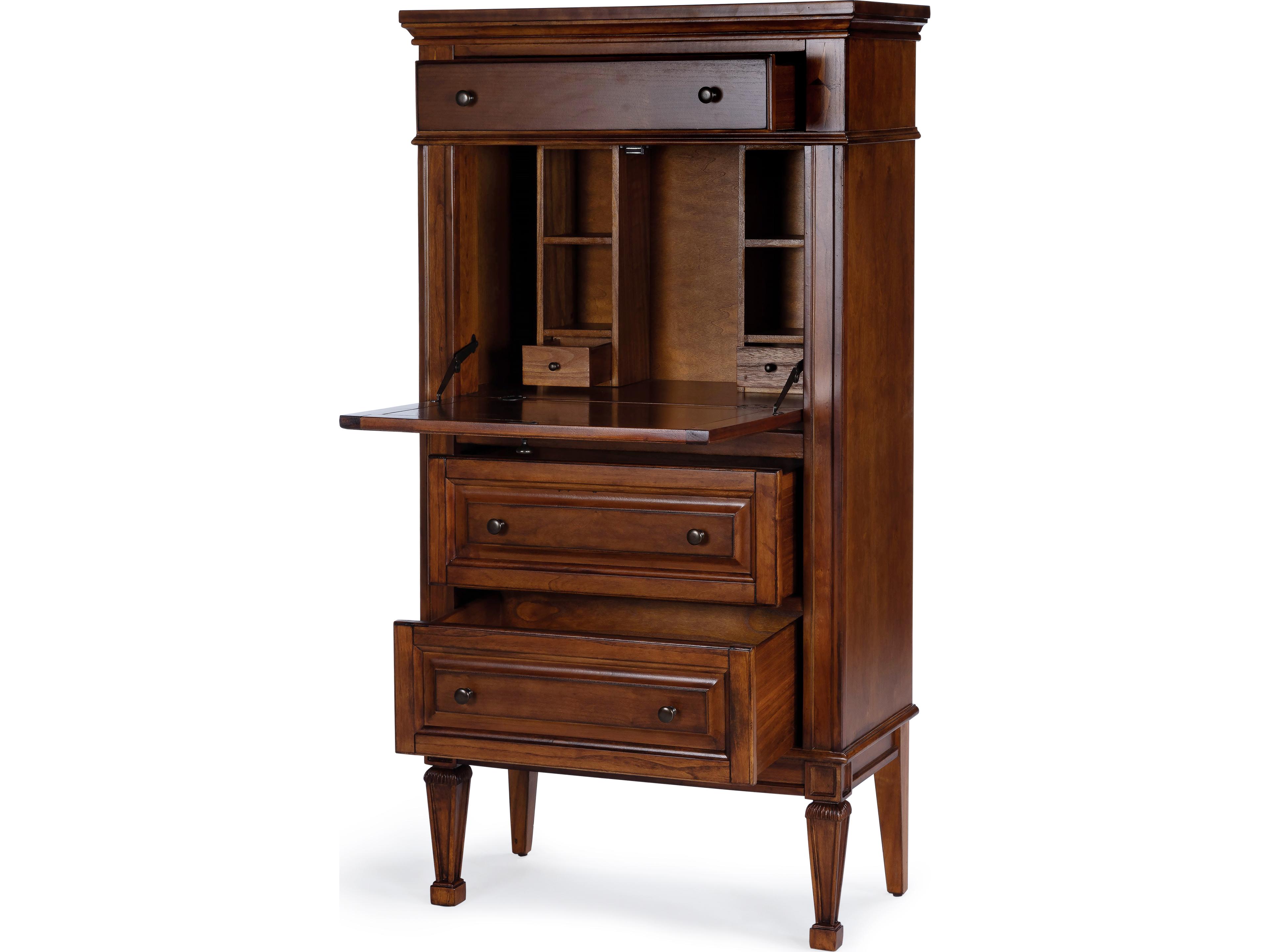 Butler Wordsworth Olive Ash Brown Rubberwood Secretary Desk