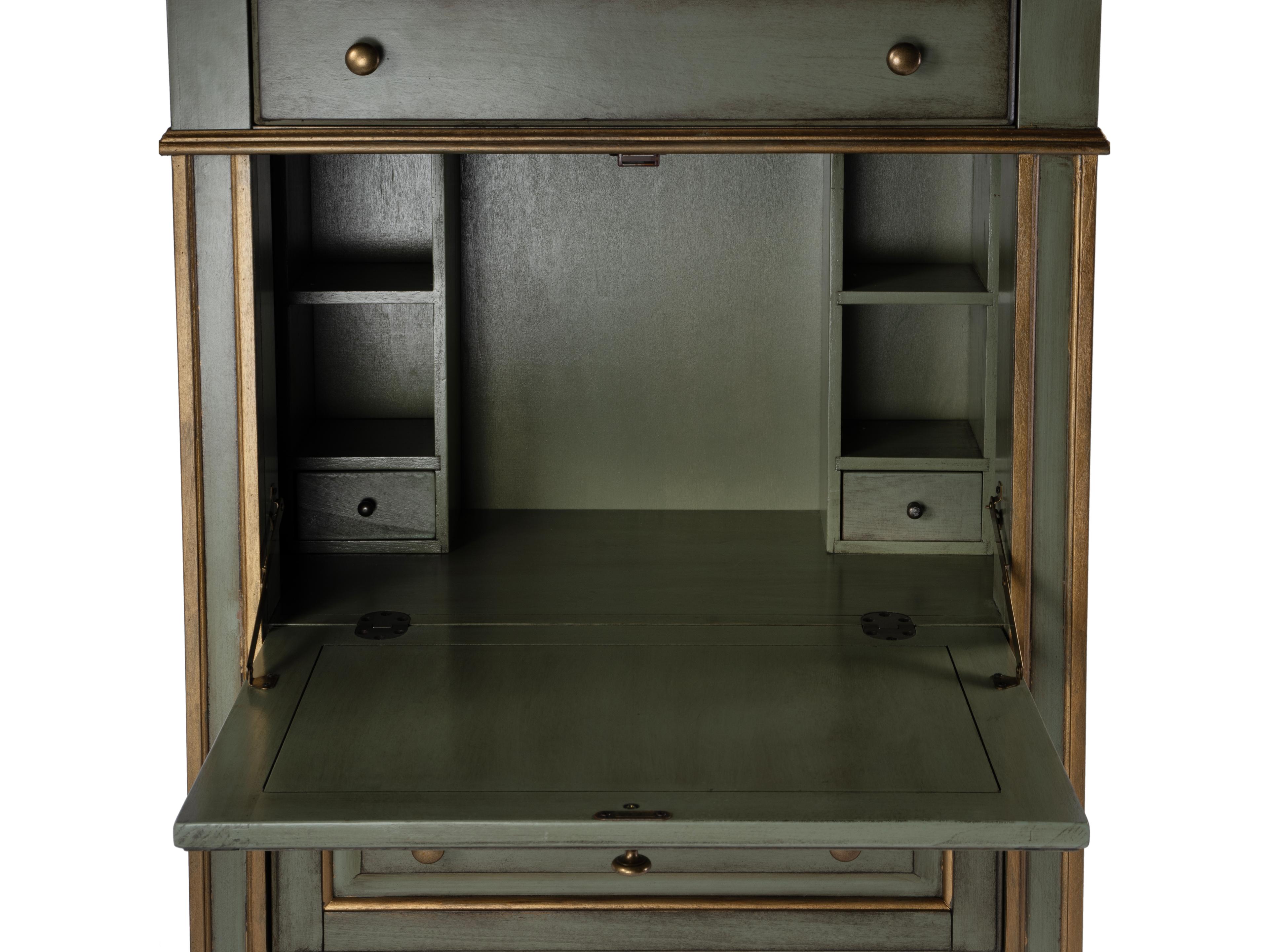 Butler Wordsworth Royal Pastel Green Rubberwood Secretary Desk