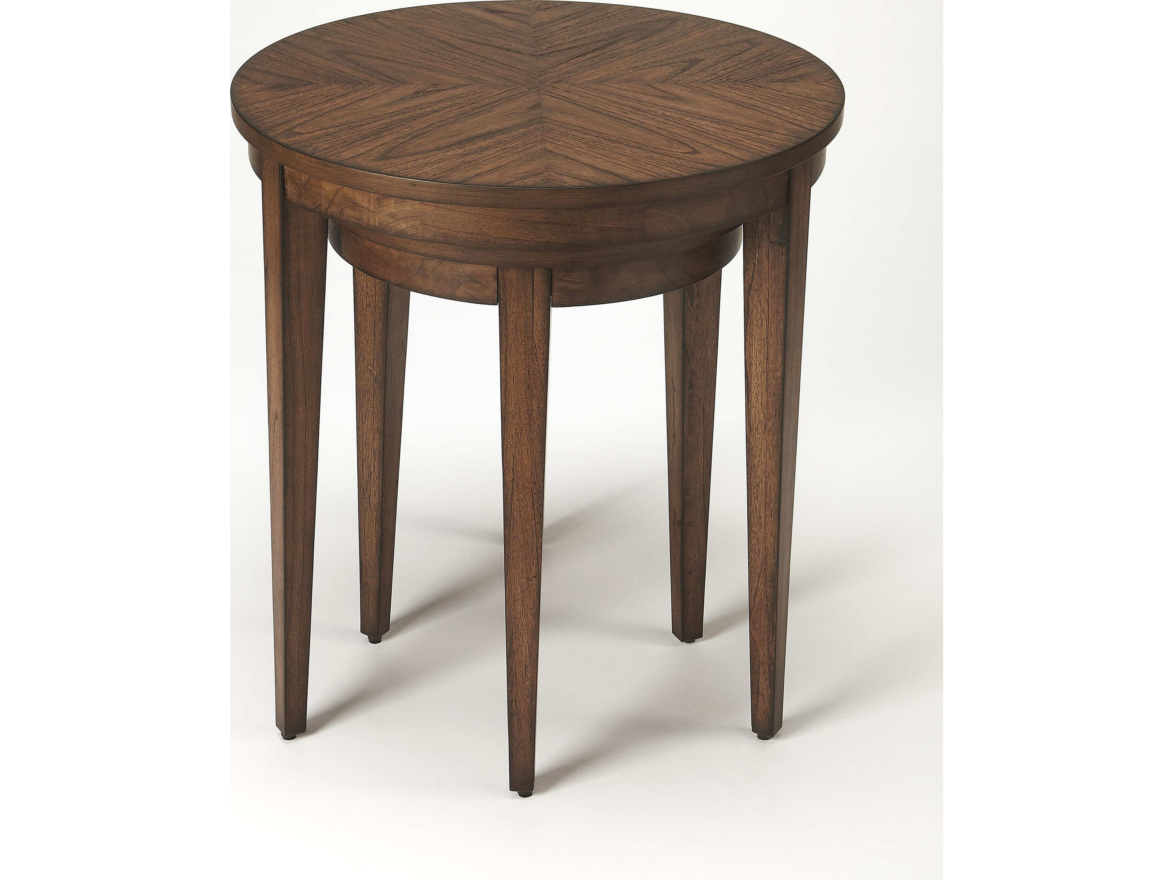 Butler Lacey Round Wood Cocoa End Table