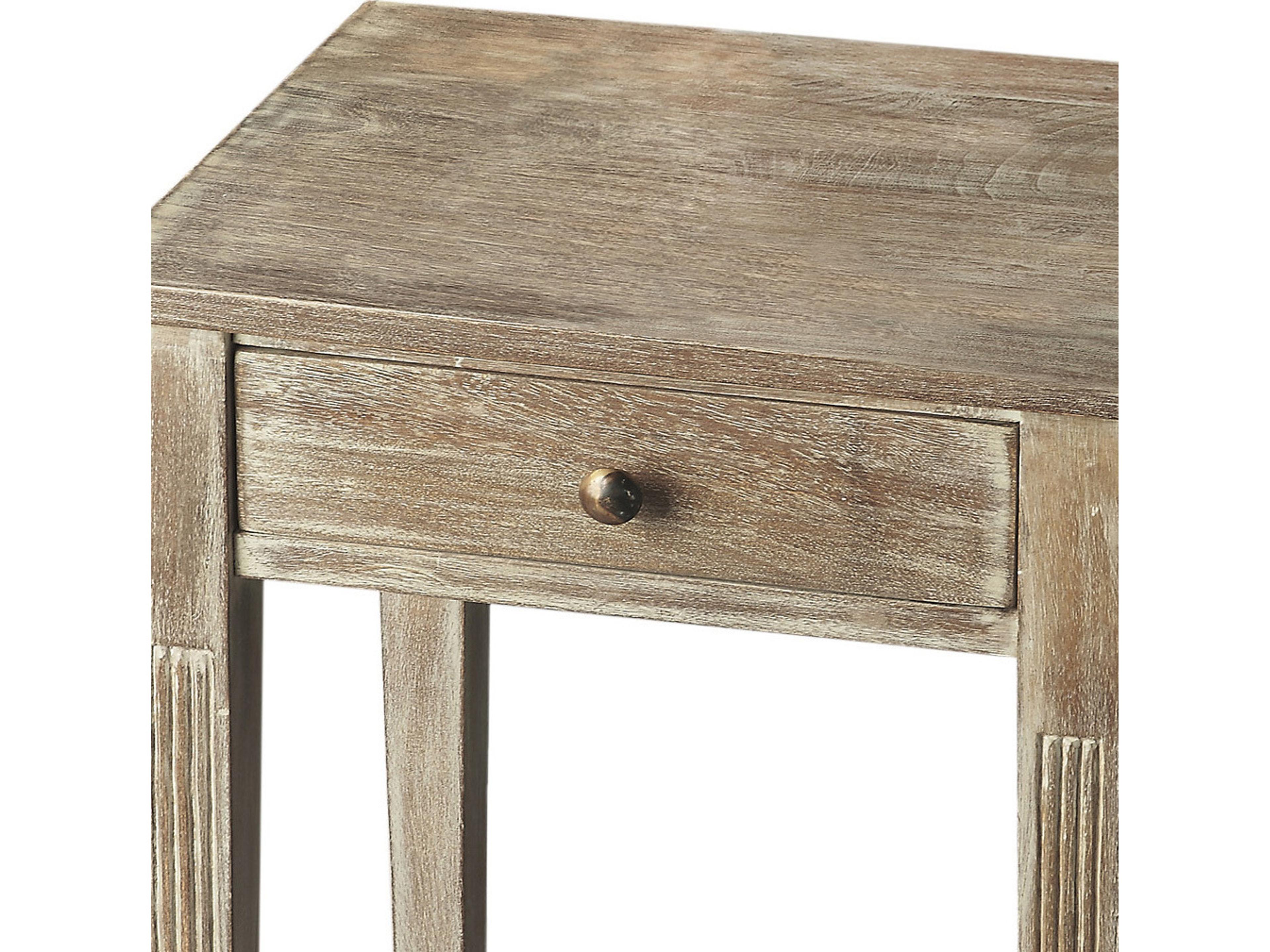 Butler Bixby Rectangular Wood Weathered Gray End Table