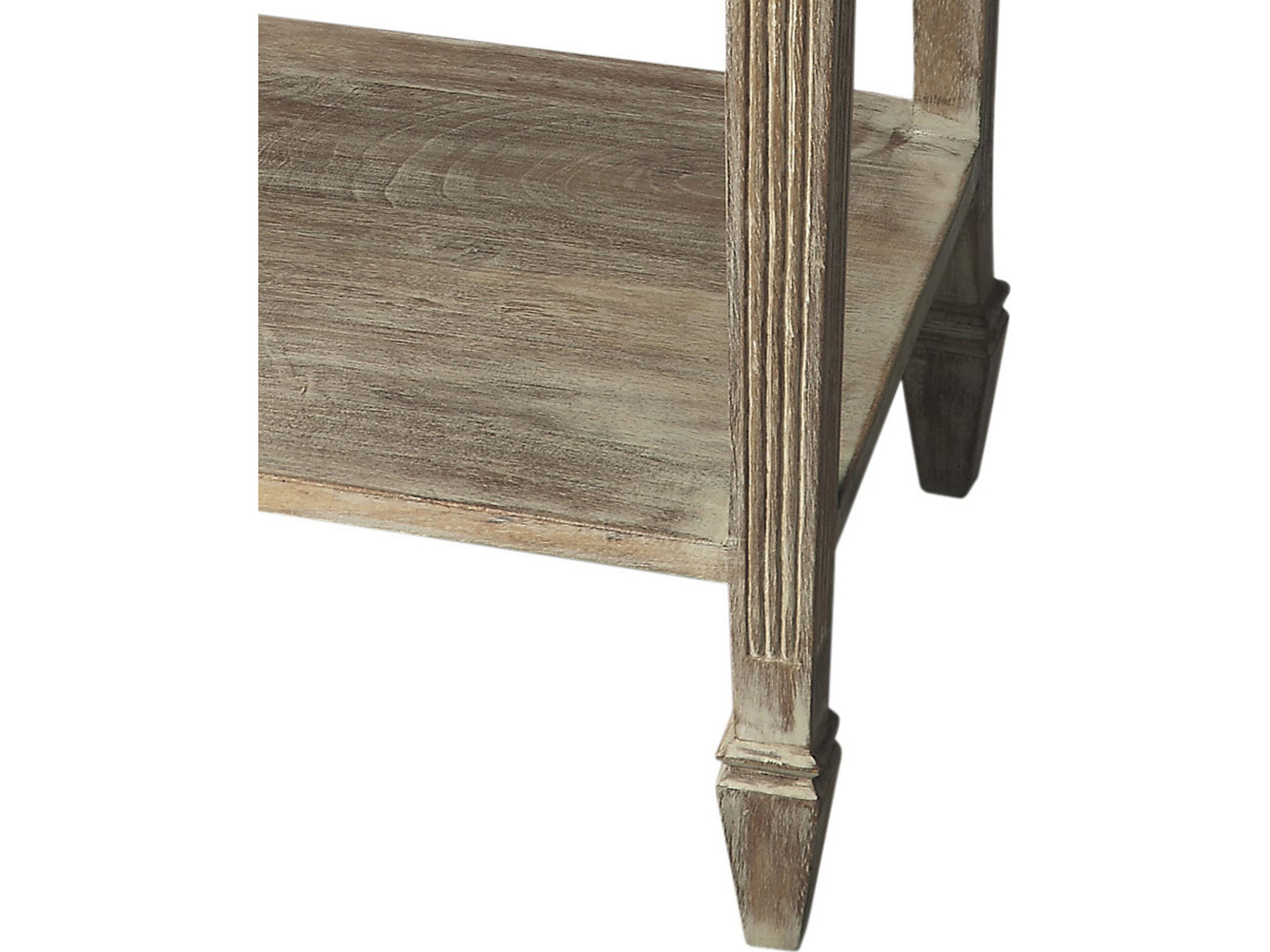 Butler Bixby Rectangular Wood Weathered Gray End Table