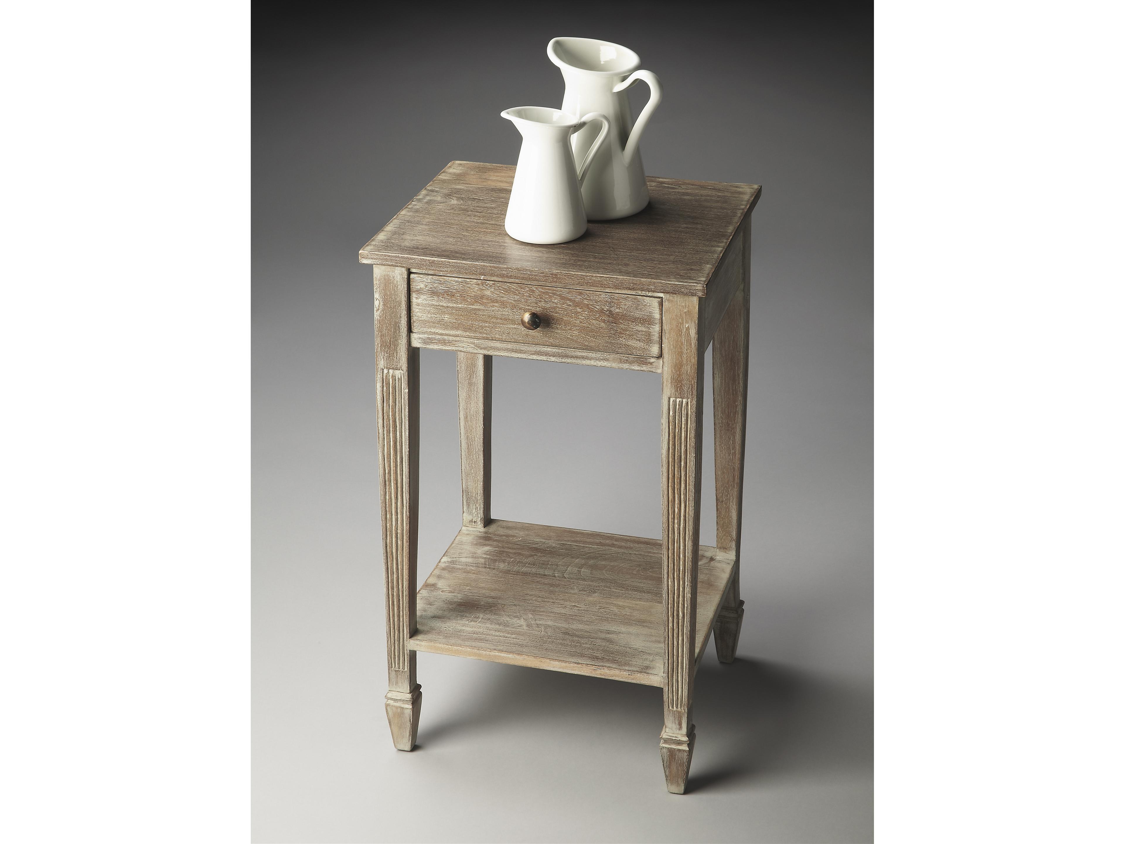 Butler Bixby Rectangular Wood Weathered Gray End Table