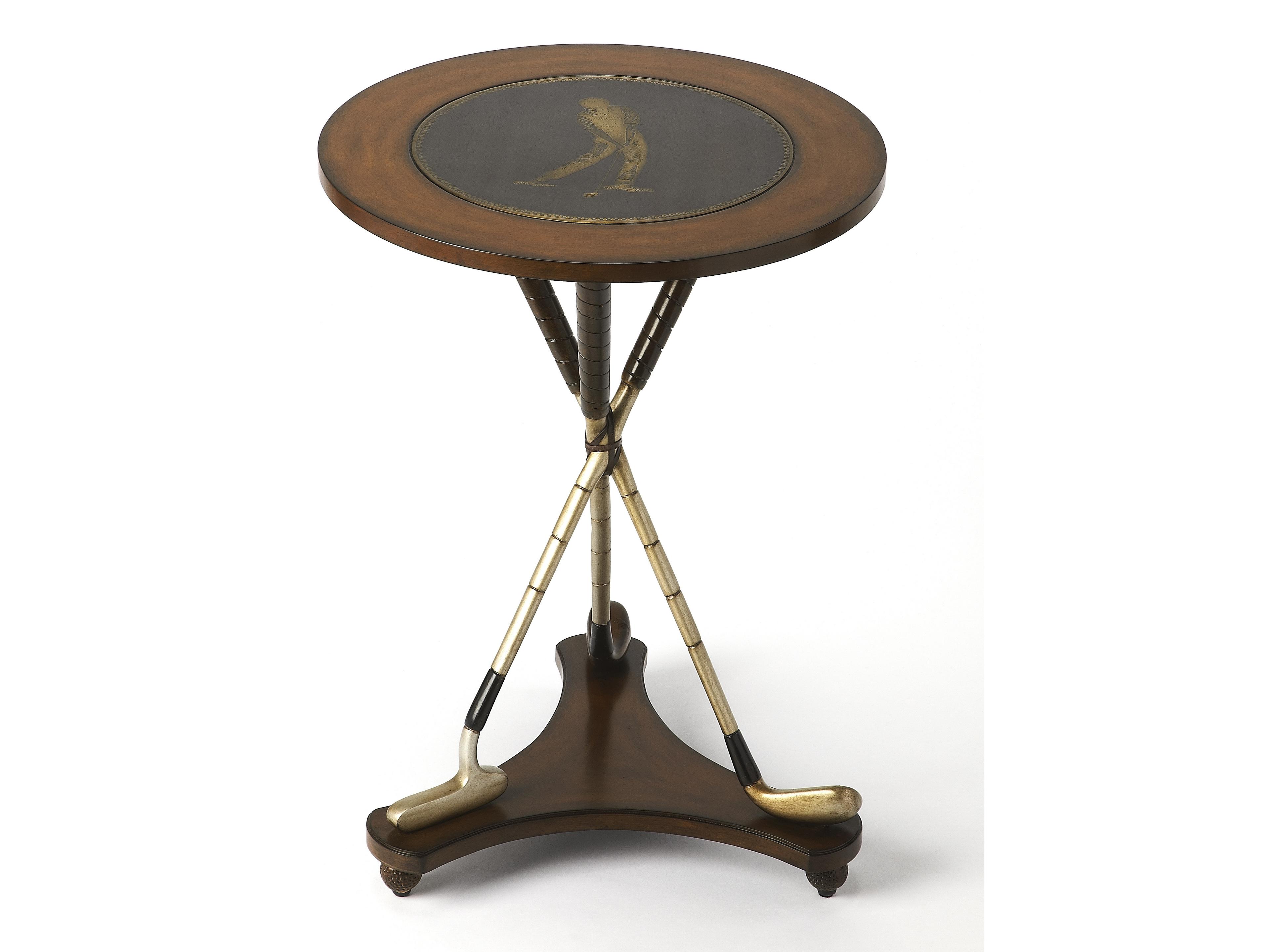 Butler Nineteenth Hole Round Wood Heritage End Table