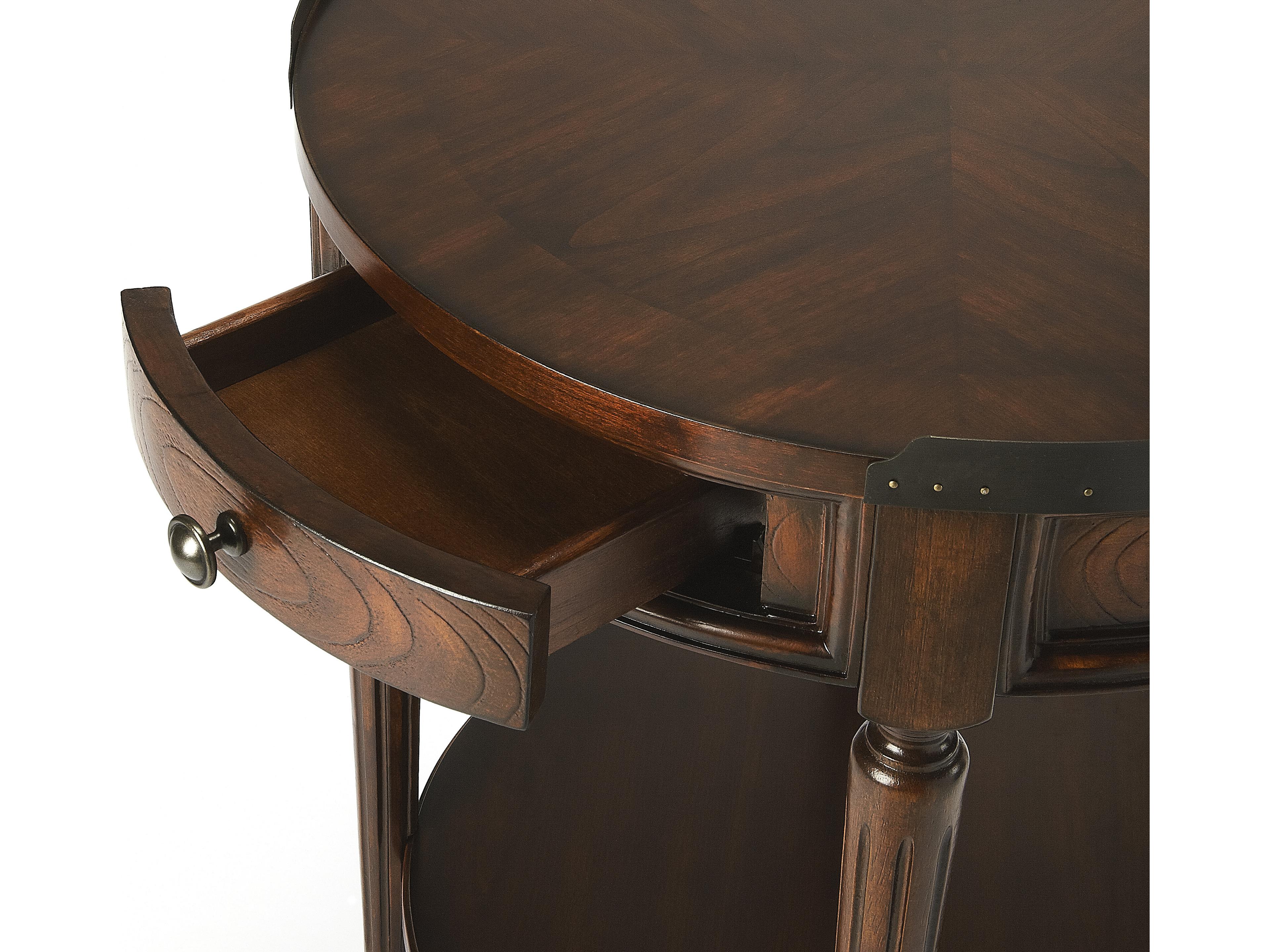 Butler Sampson Round Wood Cherry End Table
