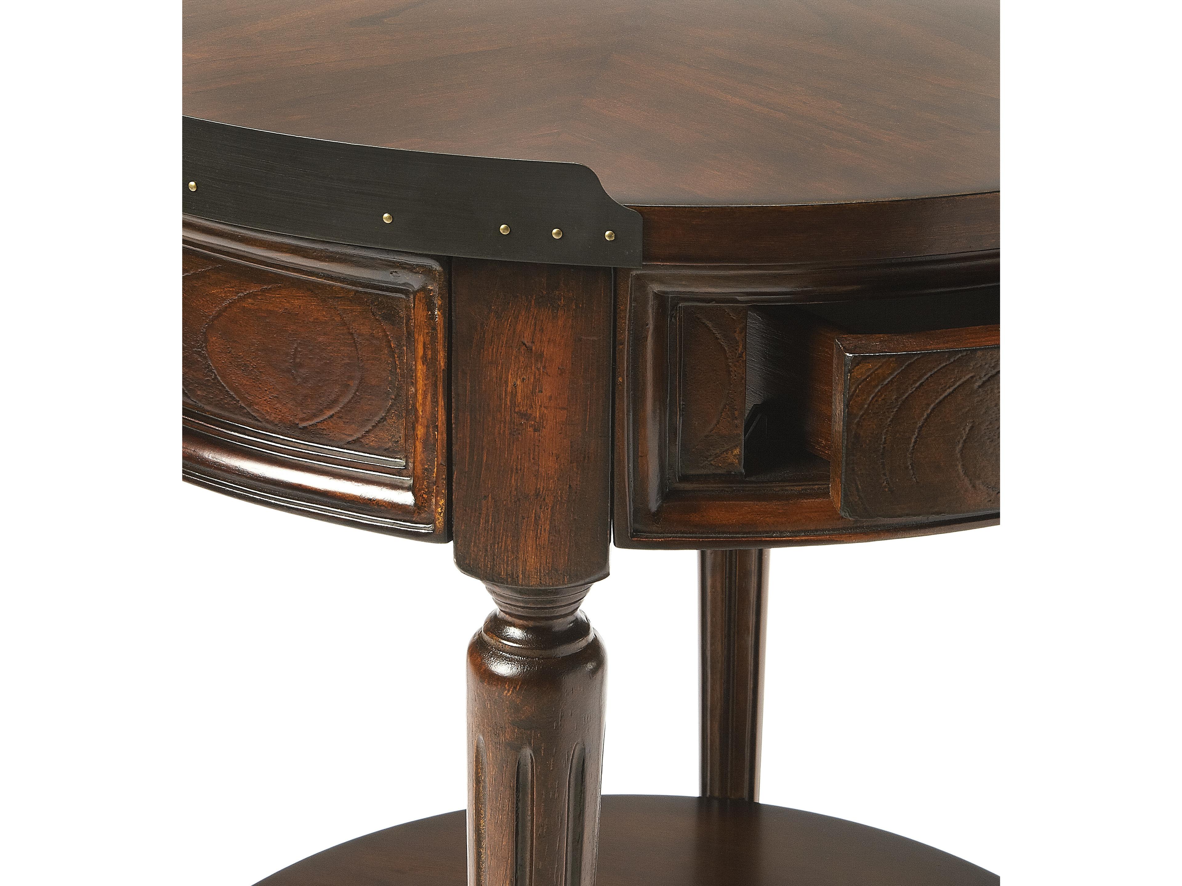 Butler Sampson Round Wood Cherry End Table