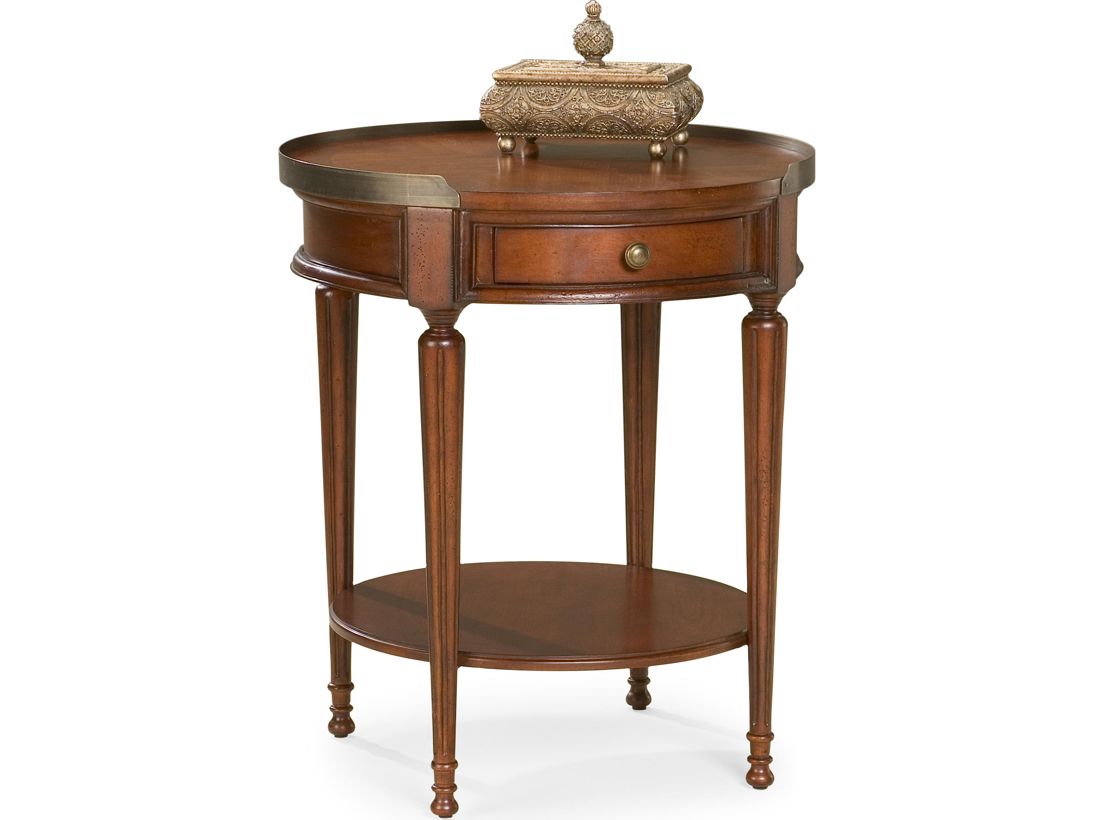 Butler Sampson Round Wood Cherry End Table