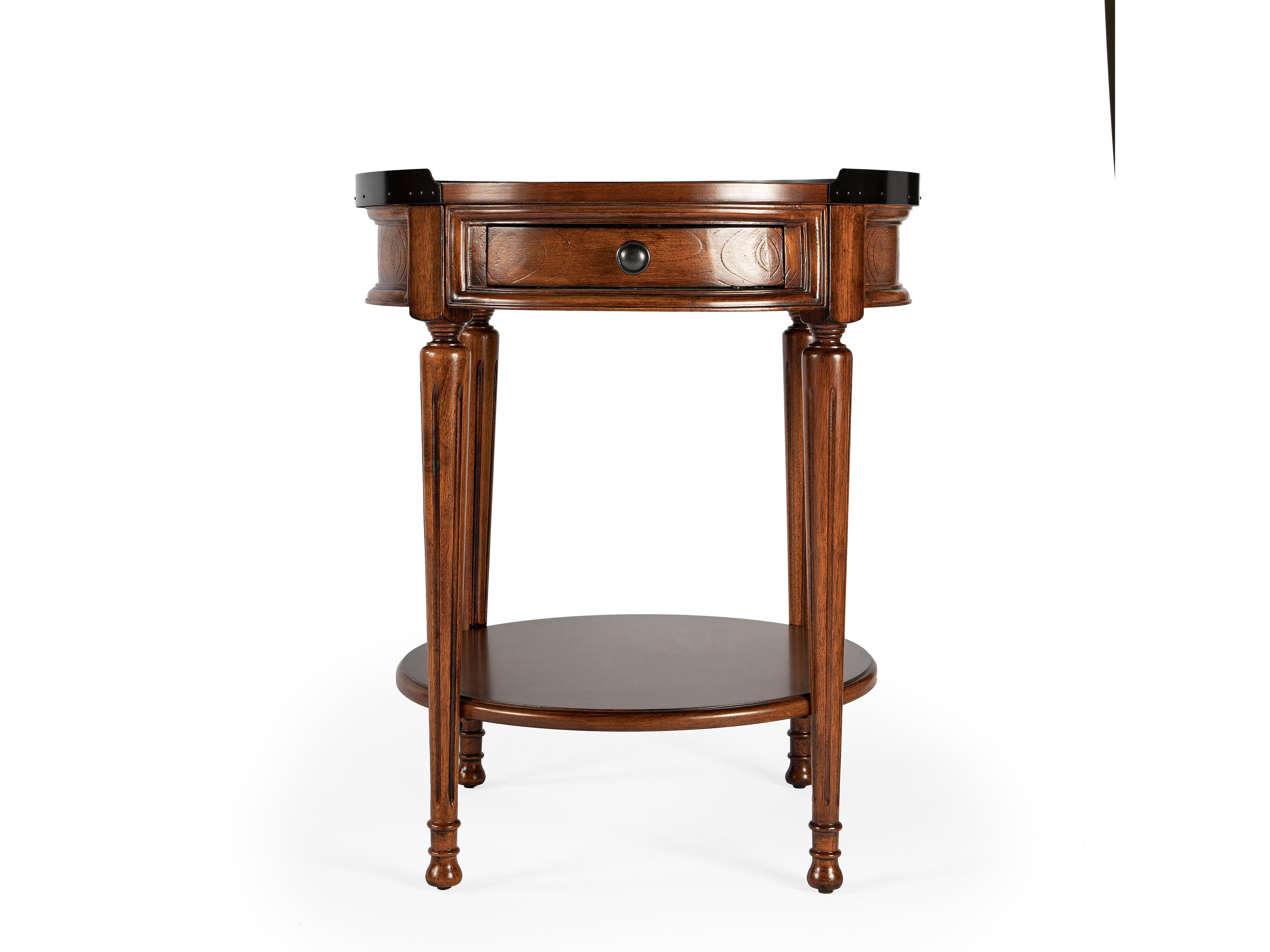 Butler Sampson Round Wood Olive Ash End Table