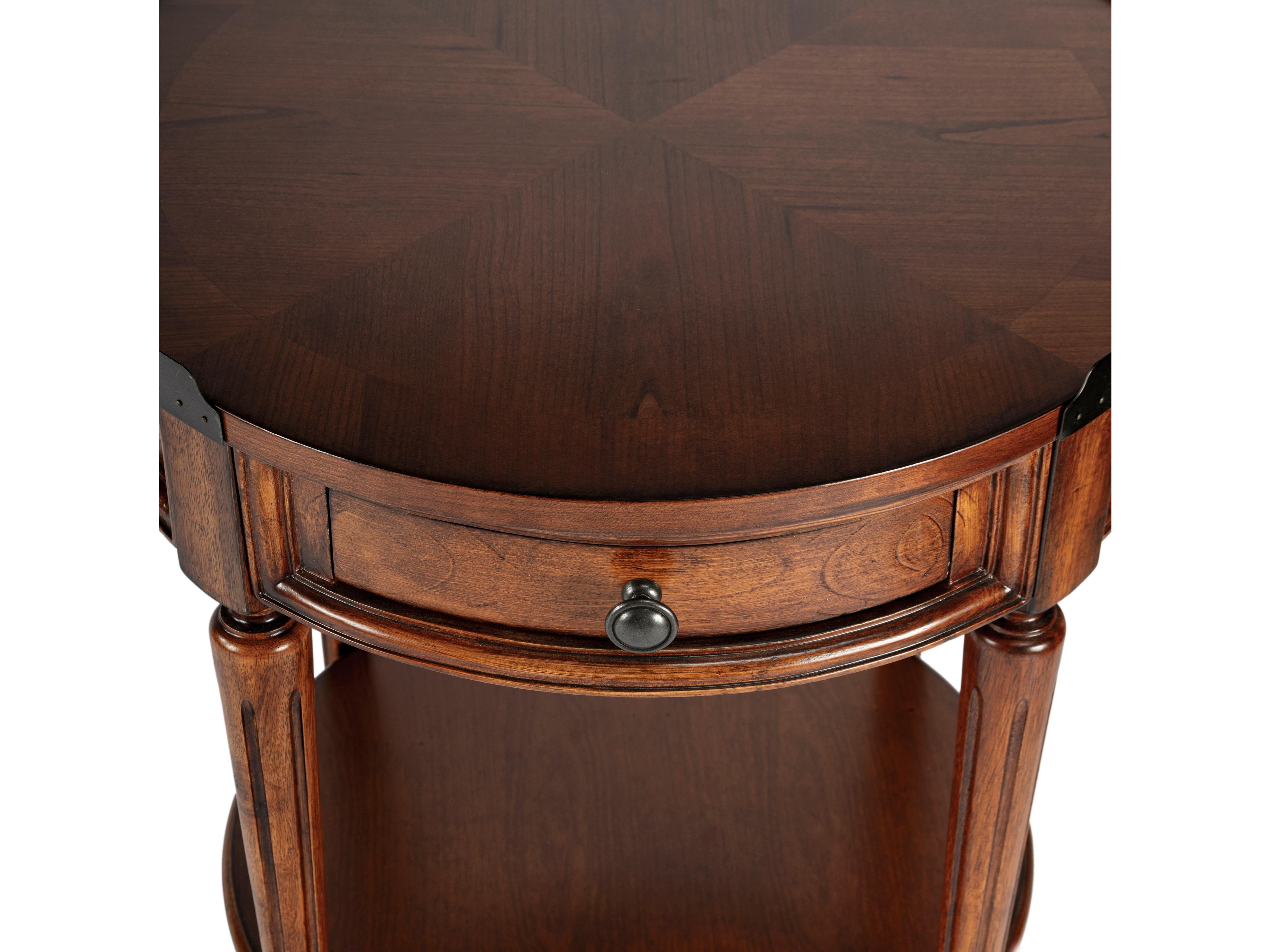 Butler Sampson Round Wood Olive Ash End Table