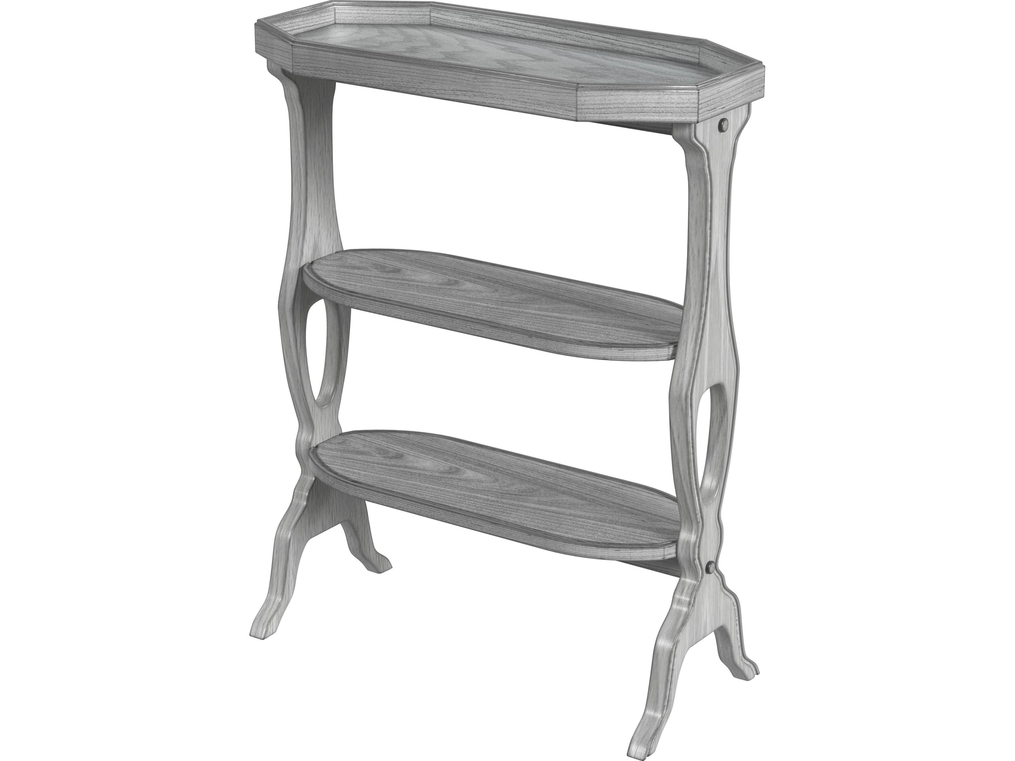 Hadley Octagon Wood Powder Gray End Table