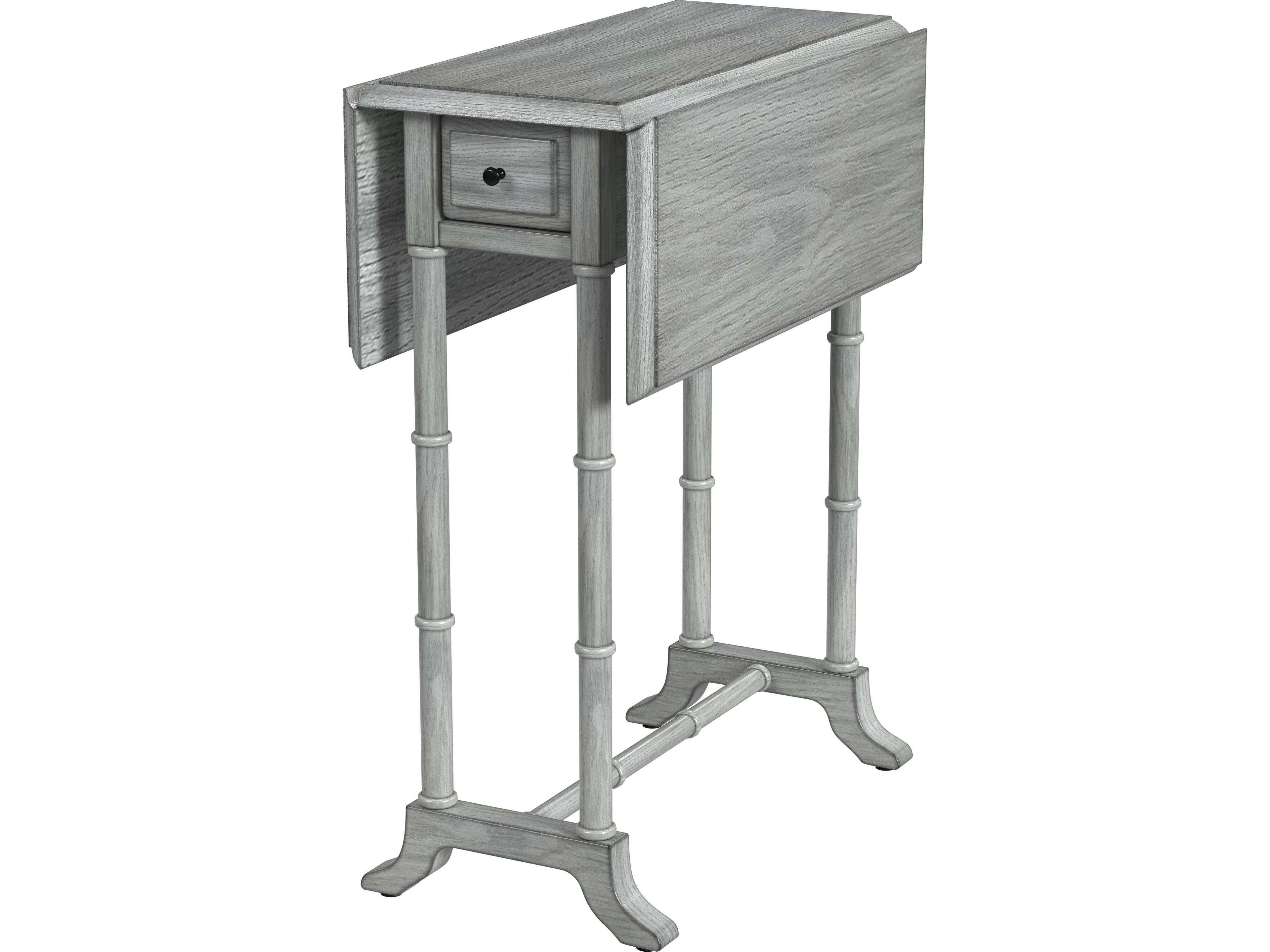 Darrow Rectangular Wood Powder Gray End Table