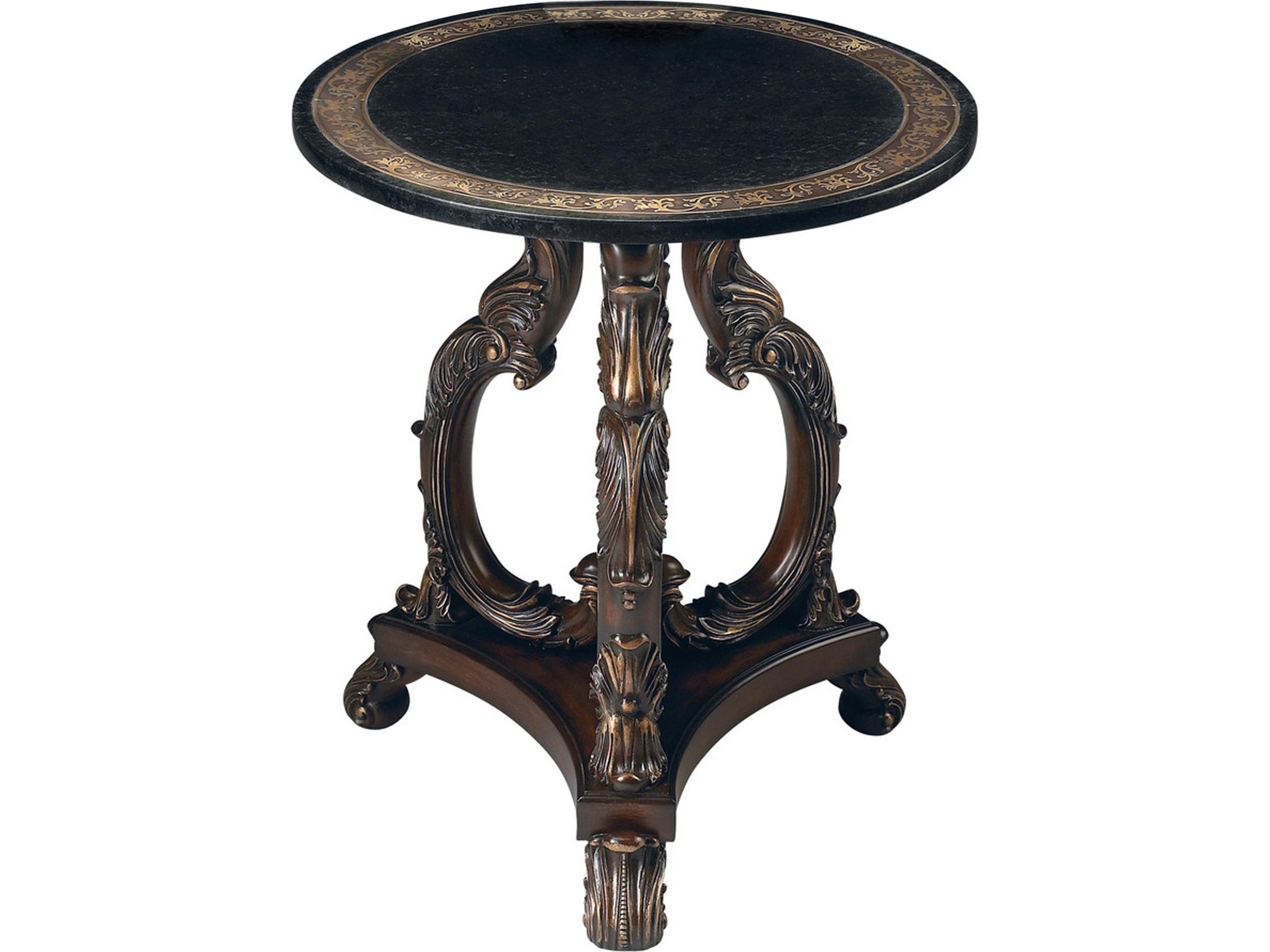 Butler Lafayette Round Stone Heritage End Table