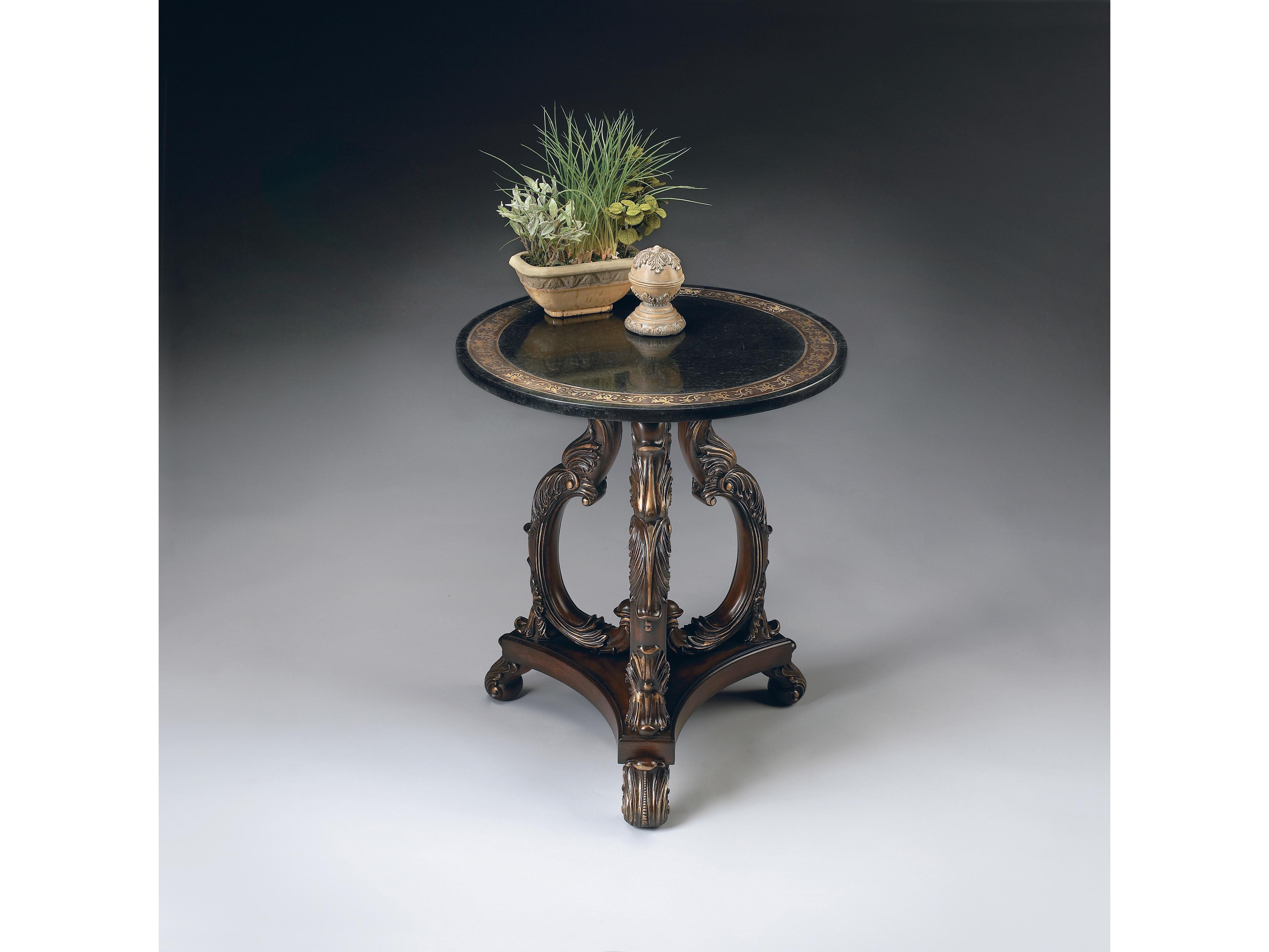 Butler Lafayette Round Stone Heritage End Table