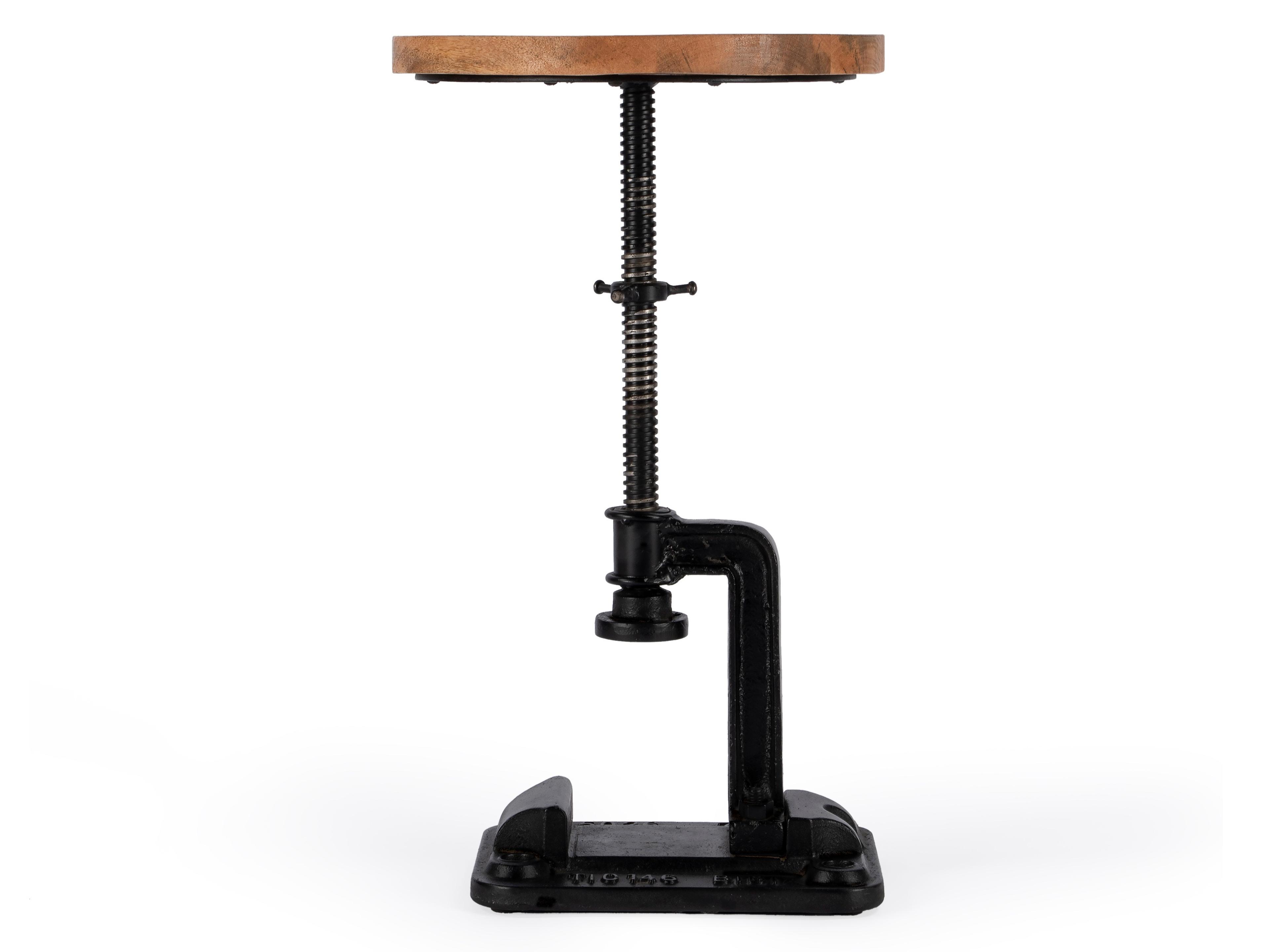 Butler Ellis Round Wood Metalworks End Table