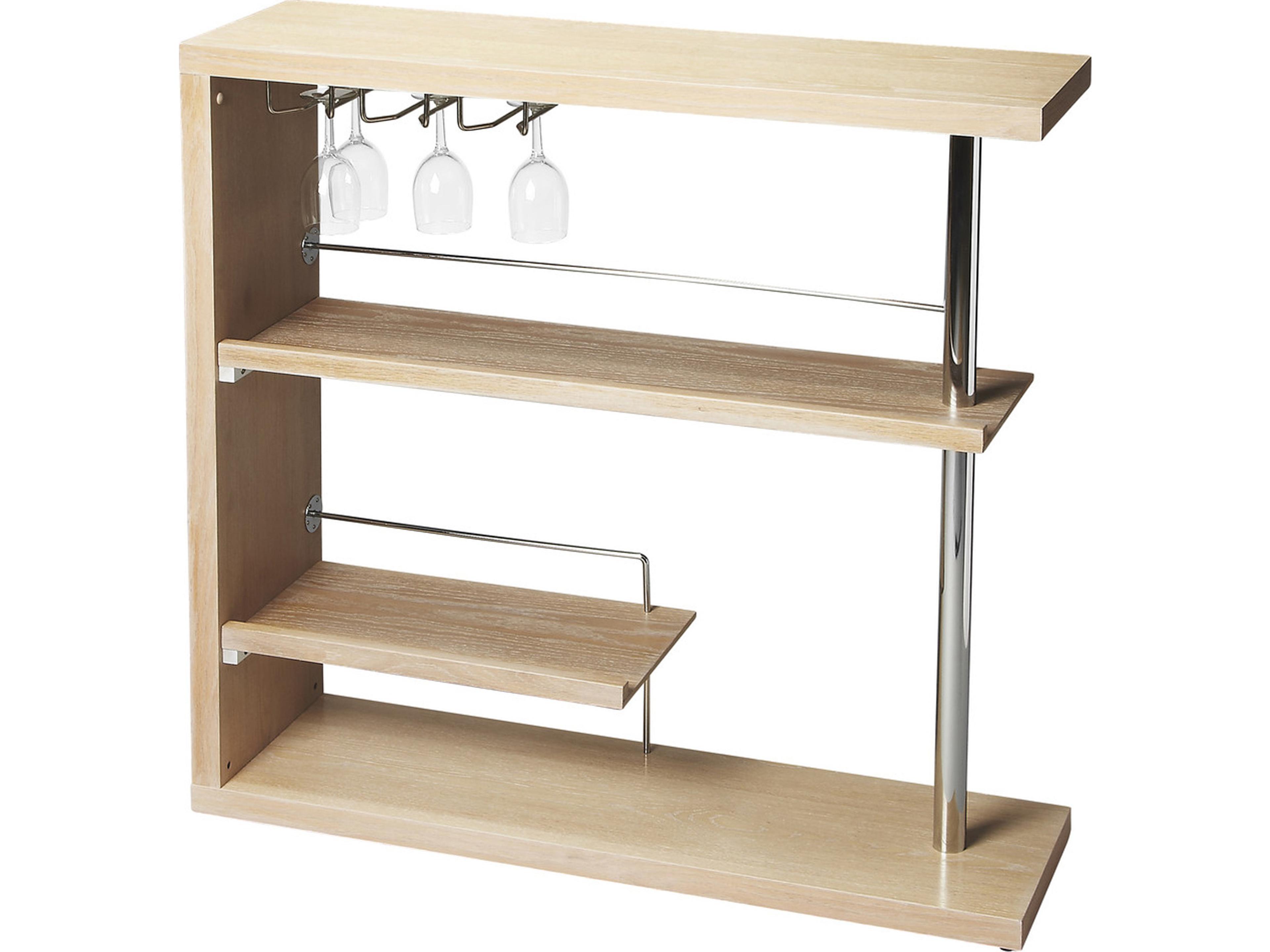 Broadway Mindi Wood Gray Dawn Bar Cabinet